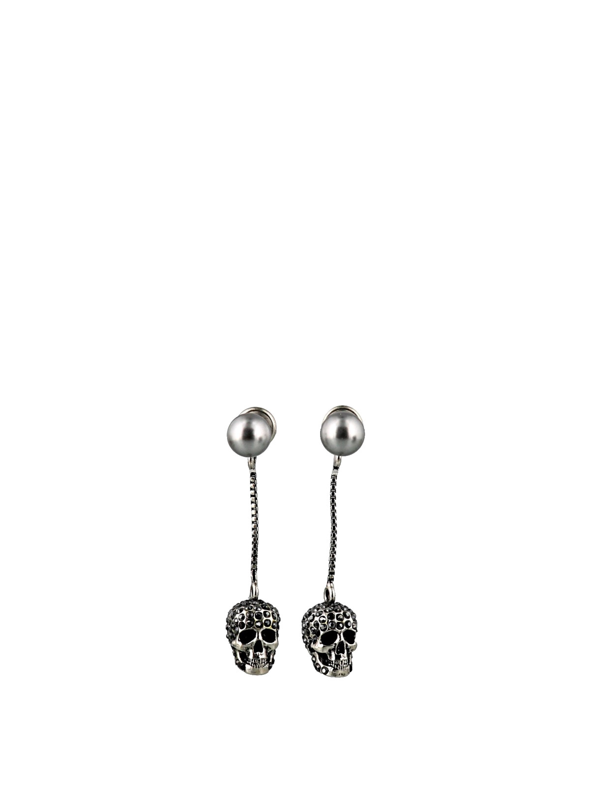 Pave Skull silver-tone earrings 582698J160Y1338 (Alexander McQUEEN / ピアス・イヤリング ) | Alexander McQUEEN (アレキサンダー・マックイーン)