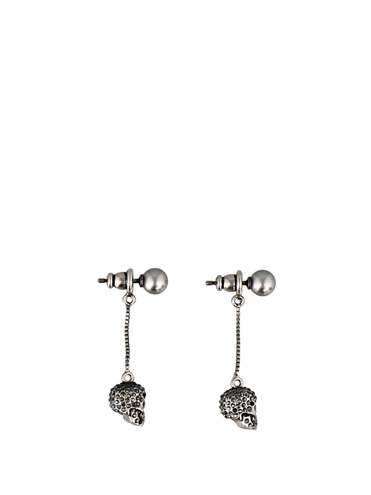 Pave Skull silver-tone earrings 582698J160Y1338 (Alexander McQUEEN / ピアス・イヤリング ) | Alexander McQUEEN (アレキサンダー・マックイーン)(1)