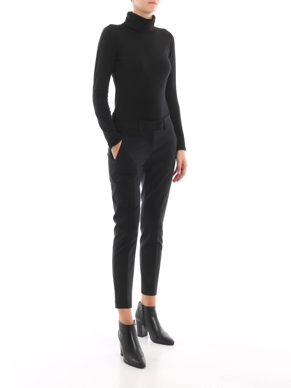 Perfect wool blend black trousers DP066TS0009XXX999 (DONDUP / パンツ ) | DONDUP (ドンダップ)(1)