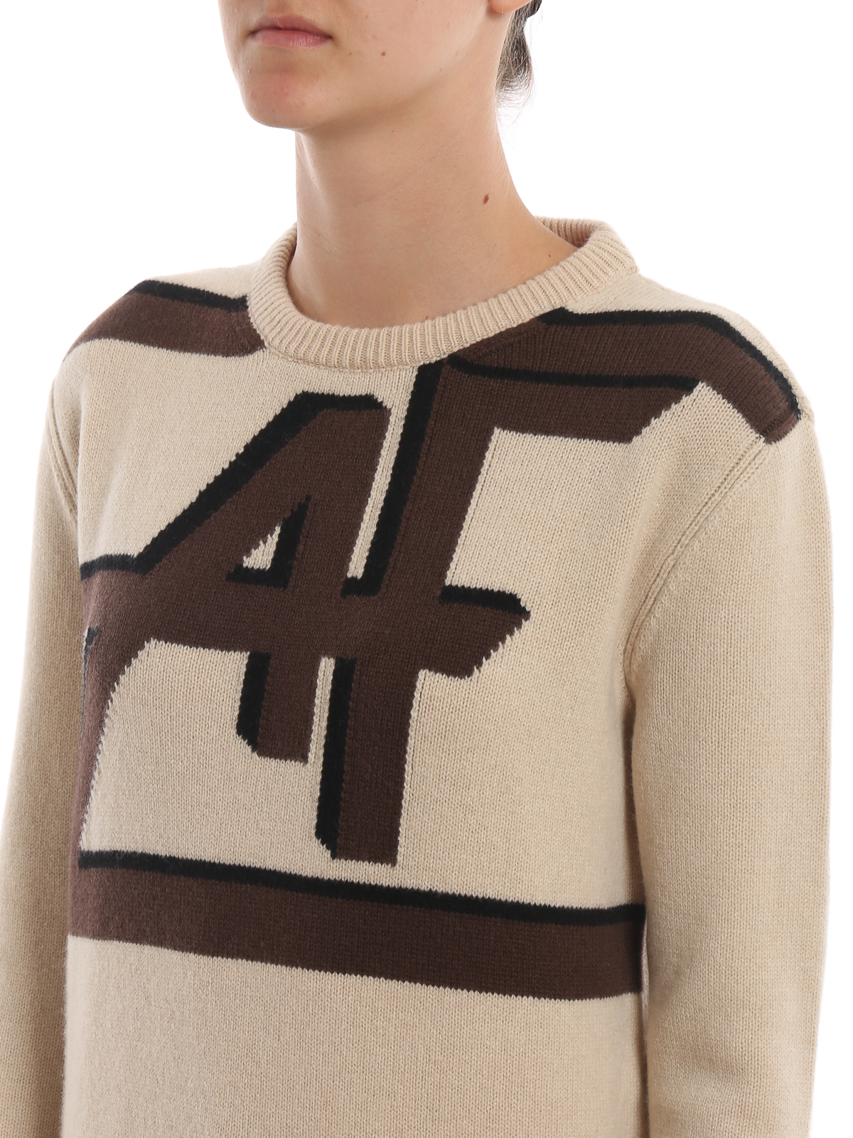 Logo intarsia wool and cashmere sweater 095066021081 (ALBERTA FERRETTI / ニット・セーター・カーディガン ) | ALBERTA FERRETTI (アルベルタ フェレッティ)(4)