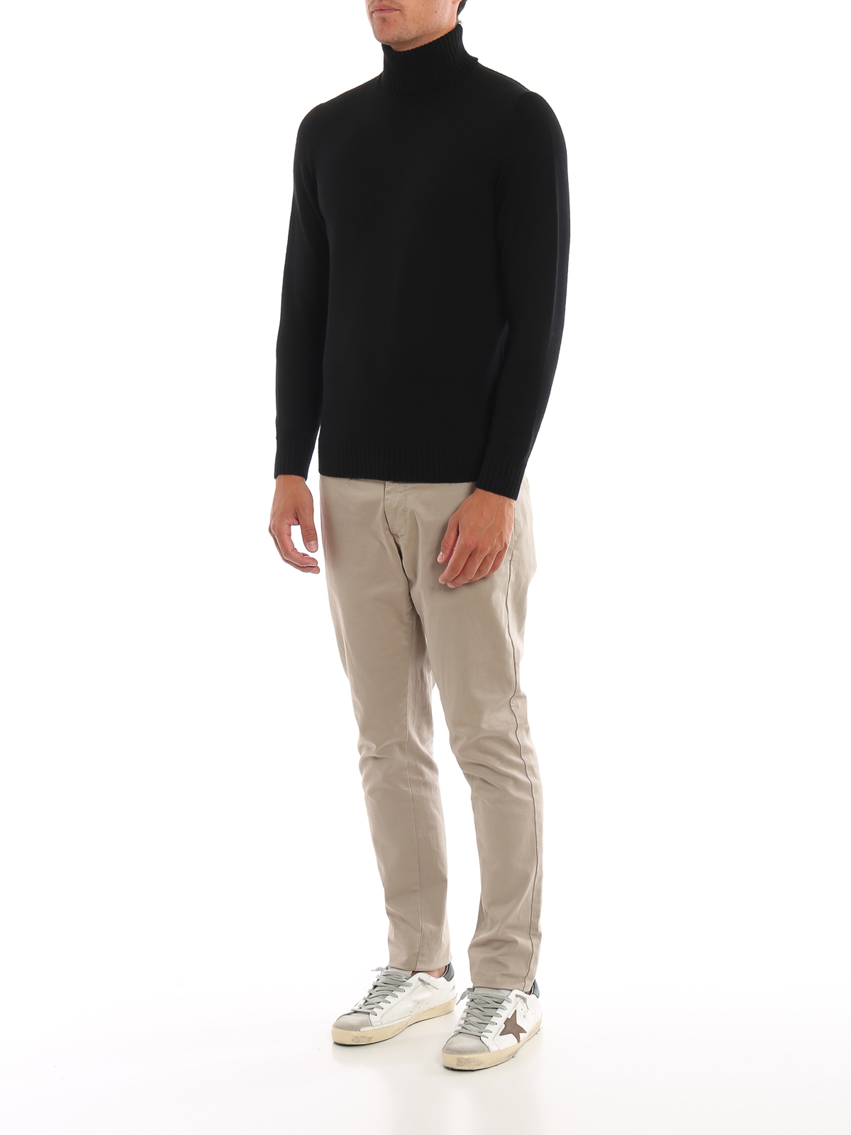 Black merino wool turtleneck sweater D7M104690 (Drumohr / ニット・セーター・カーディガン ) | Drumohr (ドルモア)(1)