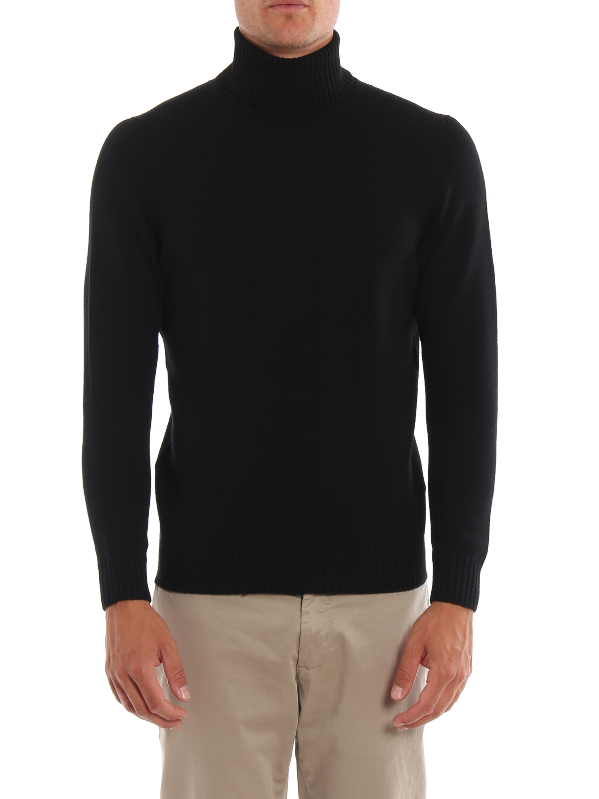 Black merino wool turtleneck sweater D7M104690 (Drumohr / ニット・セーター・カーディガン ) | Drumohr (ドルモア)(2)