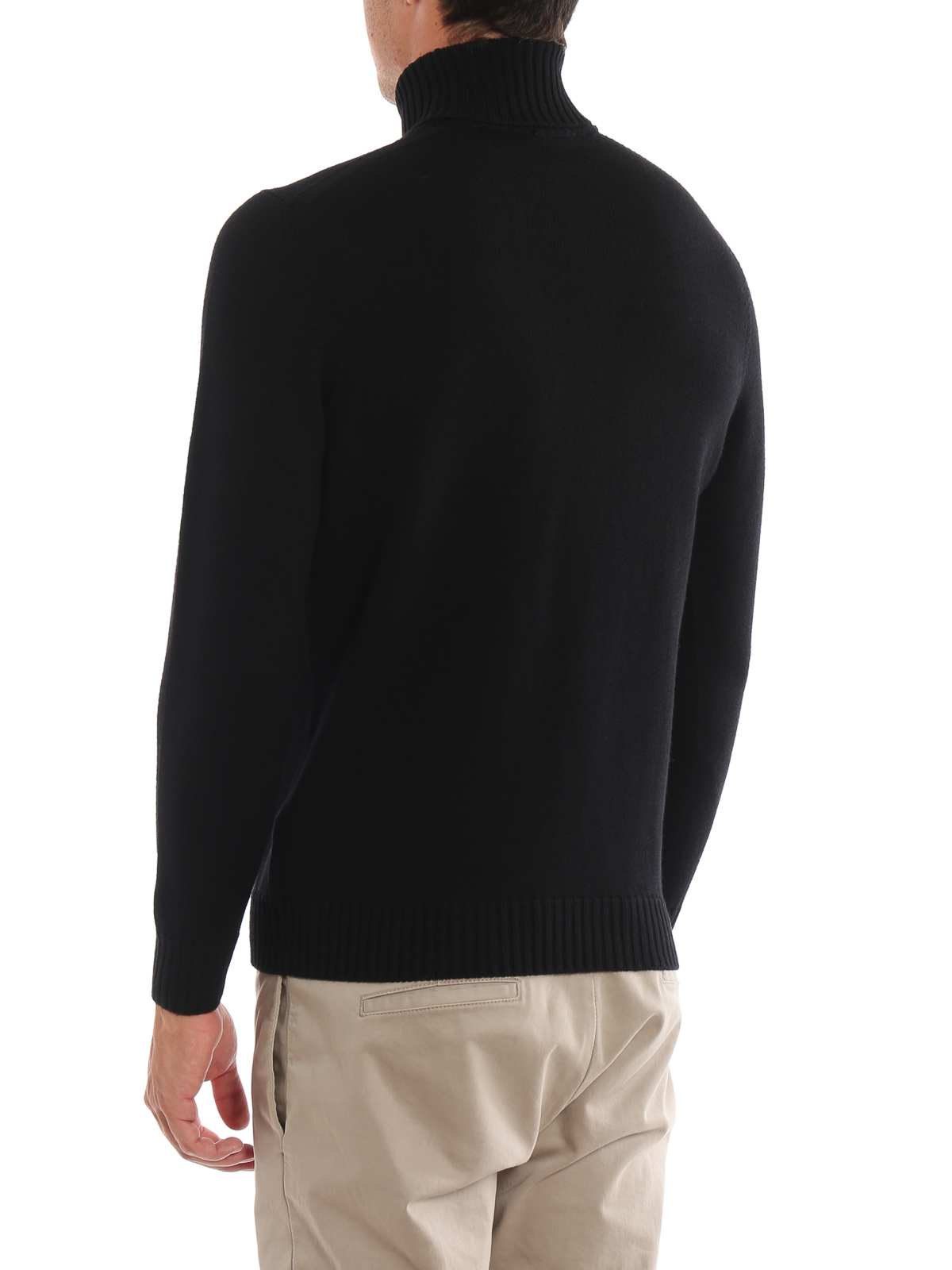 Black merino wool turtleneck sweater D7M104690 (Drumohr / ニット・セーター・カーディガン ) | Drumohr (ドルモア)(3)