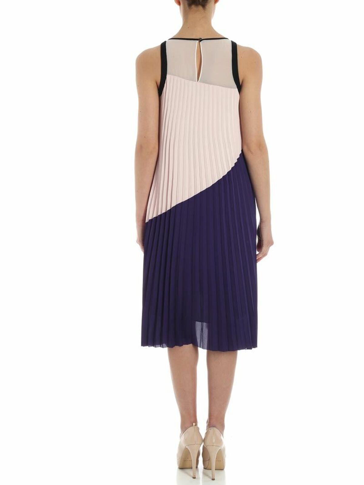 Pink and purple pleated dress 81KW1303CRYSTALPNK (KARL LAGERFELD / ワンピース・ドレス・オールインワン ) | KARL LAGERFELD (カール・ラガーフェルド)(2)