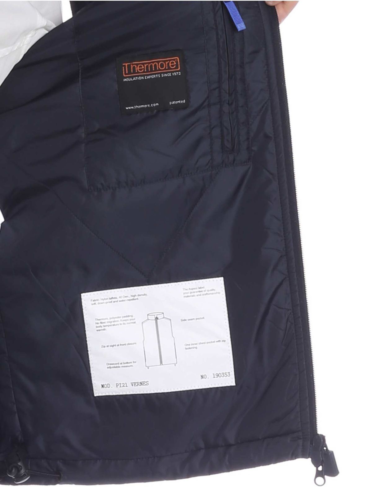 Blue Vernes padded waistcoat PI21796196101 (ASPESI / カジュアルジャケット・ベスト ) | ASPESI (アスペジ)(5)