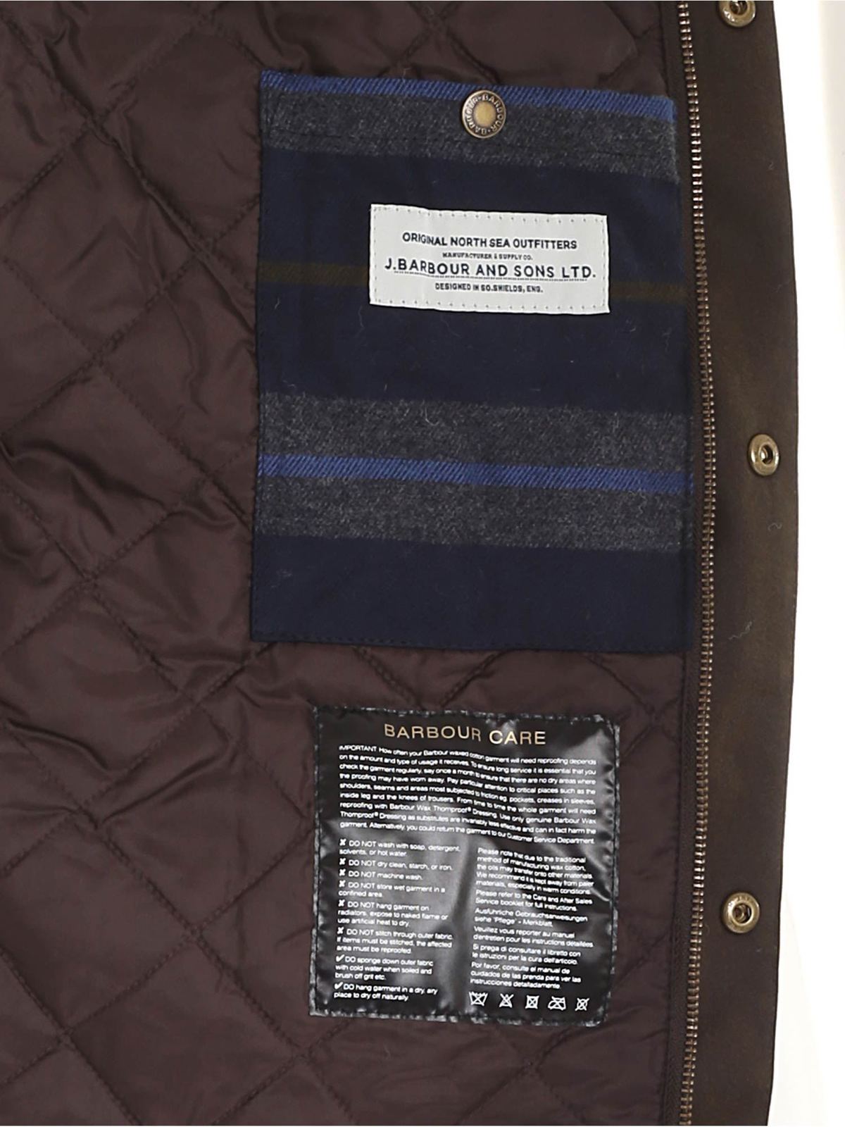 Logo embroidery jacket in green MWX1082OL51 (Barbour / カジュアルジャケット・ベスト ) | Barbour (バブアー)(2)