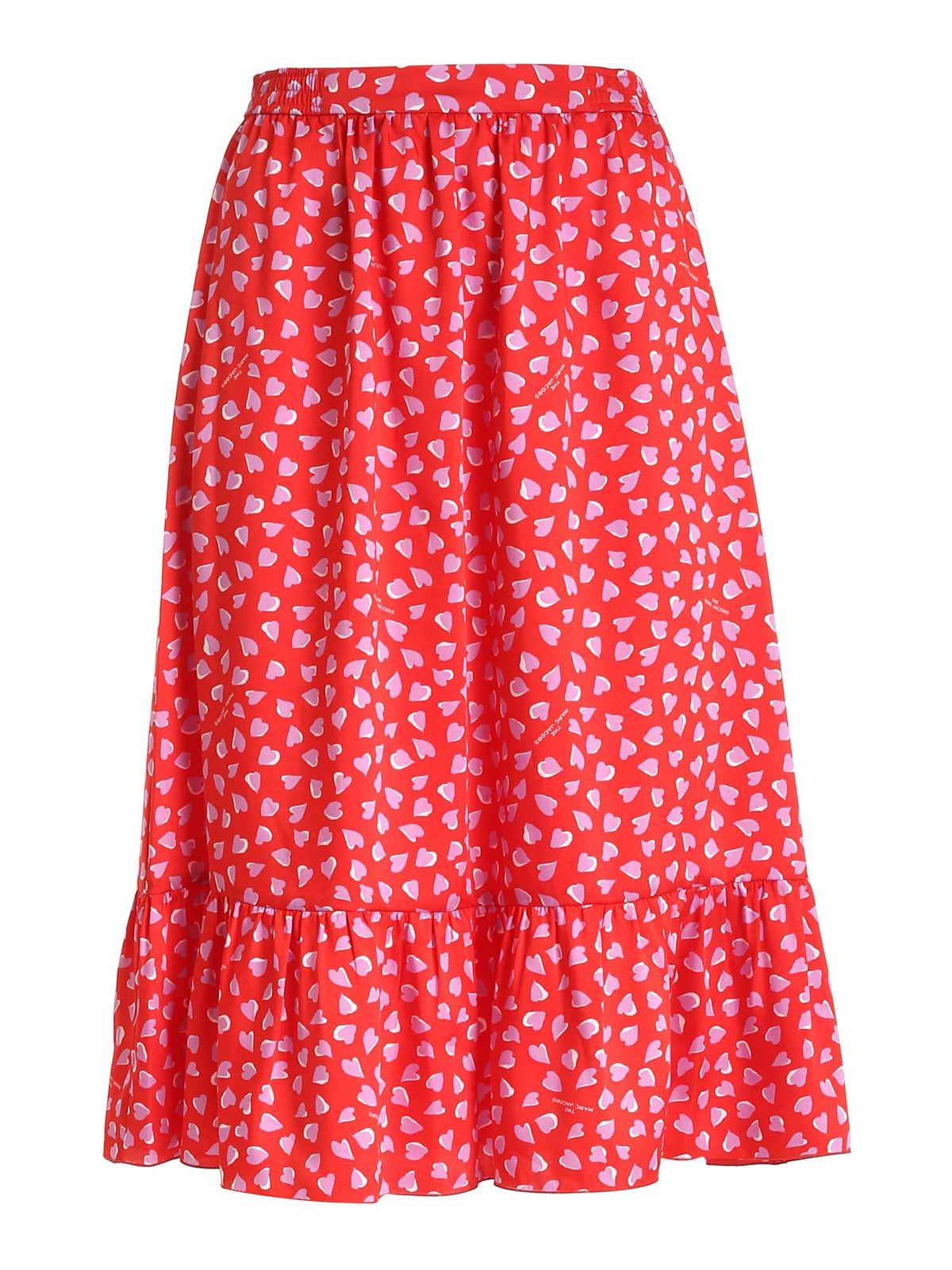 Hearts print skirt in red V101P02RE20600 (Marc Jacobs / スカート ) | Marc Jacobs (マーク ジェイコブス)