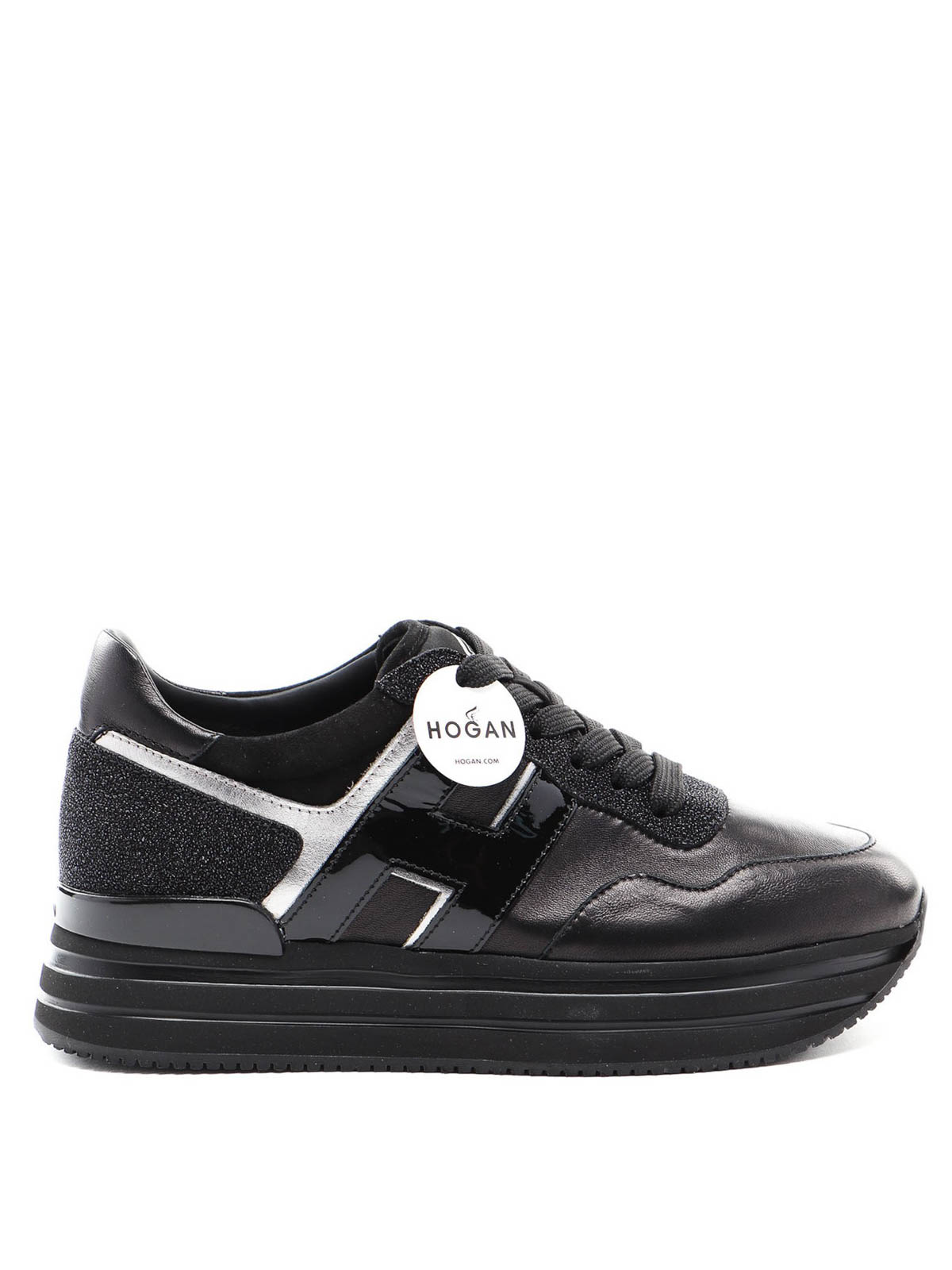 H483 leather and glitter sneakers HXW4830CB80LVK019U (HOGAN / スニーカー ) | HOGAN (ホーガン)