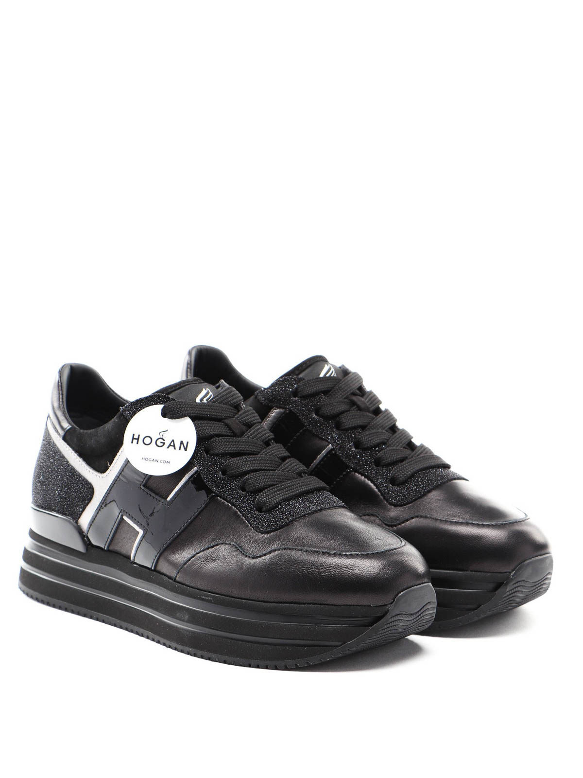 H483 leather and glitter sneakers HXW4830CB80LVK019U (HOGAN / スニーカー ) | HOGAN (ホーガン)(1)
