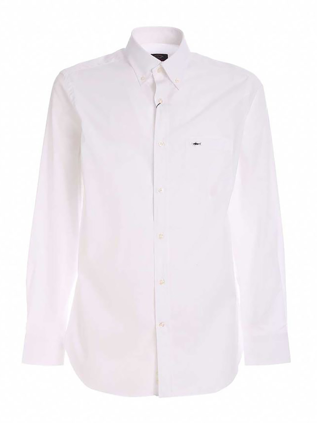 Logo detail shirt in white C0P3001010 (PAUL & SHARK / シャツ・ブラウス ) | PAUL & SHARK (ポールアンドシャーク)