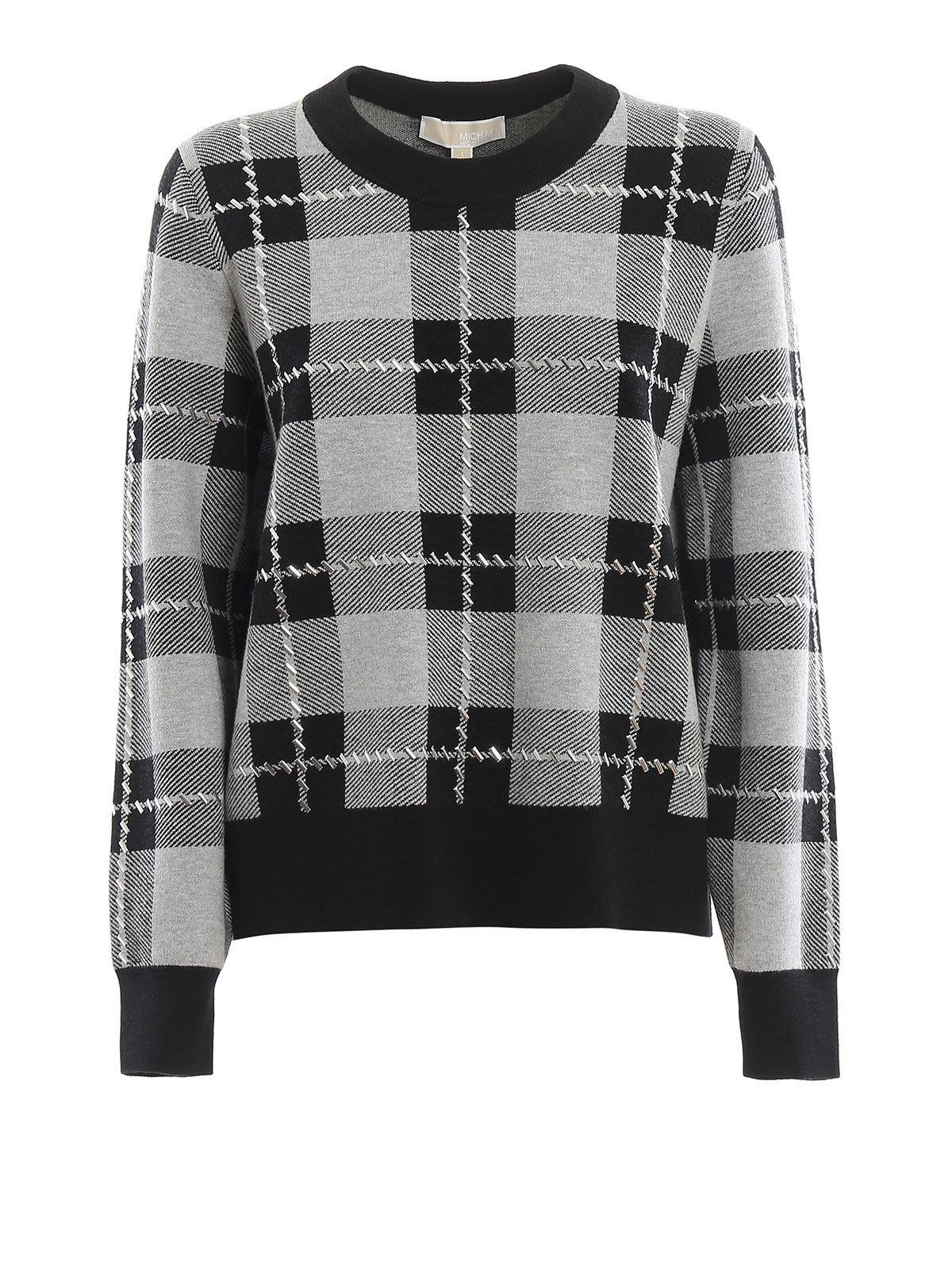 Maxi tartan motif cotton and wool sweater MU96NZJBYM036 (MICHAEL KORS / ニット・セーター・カーディガン ) | MICHAEL KORS (マイケル・コース)