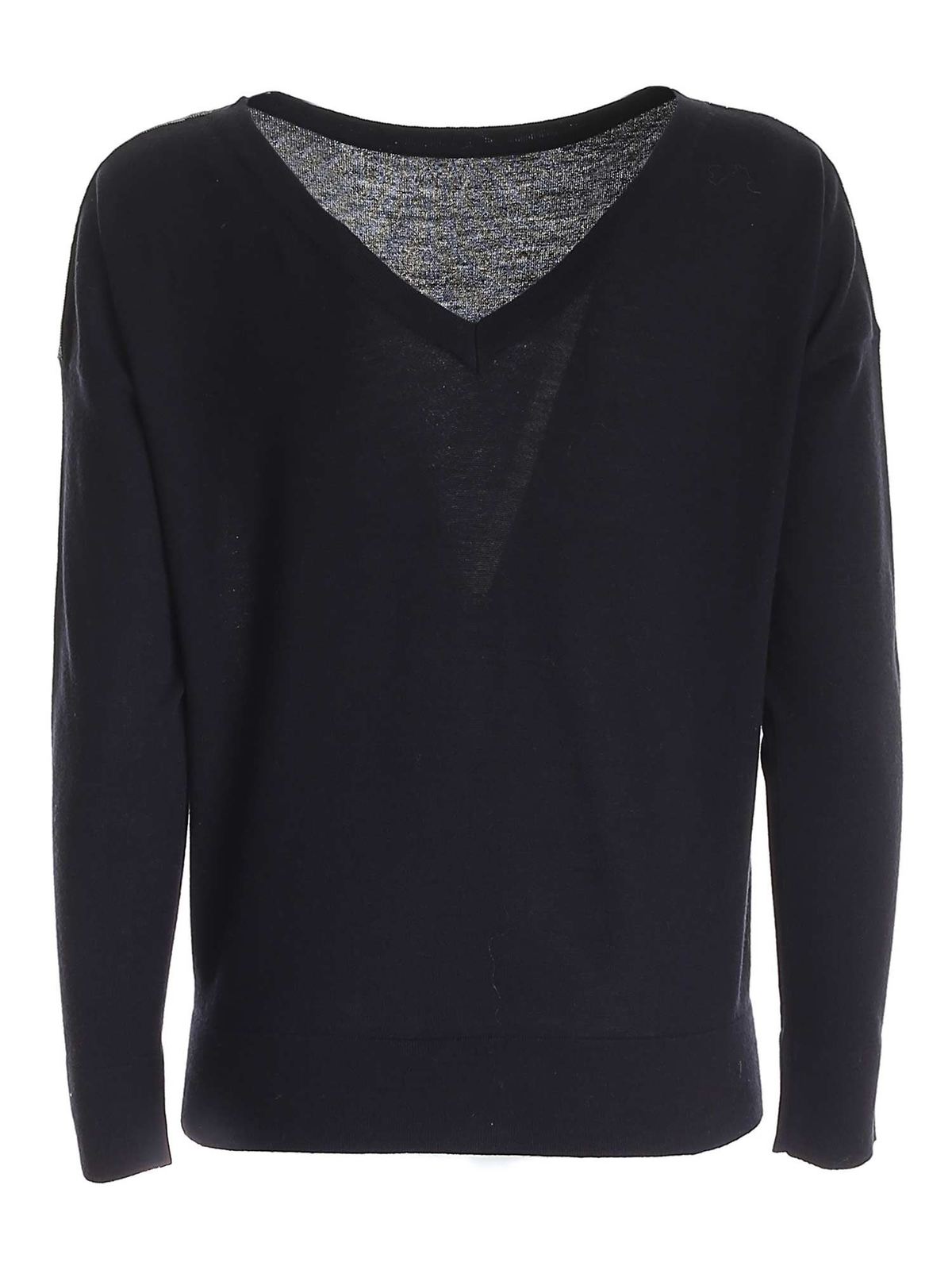 Oversized micro beads sweater in black MAD271W010V611825 (FABIANA FILIPPI / ニット・セーター・カーディガン ) | FABIANA FILIPPI (ファビアナフィリッピ)(1)
