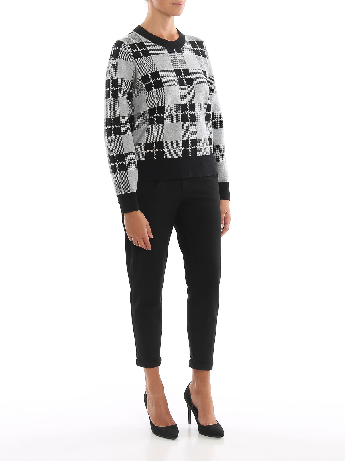 Maxi tartan motif cotton and wool sweater MU96NZJBYM036 (MICHAEL KORS / ニット・セーター・カーディガン ) | MICHAEL KORS (マイケル・コース)(1)