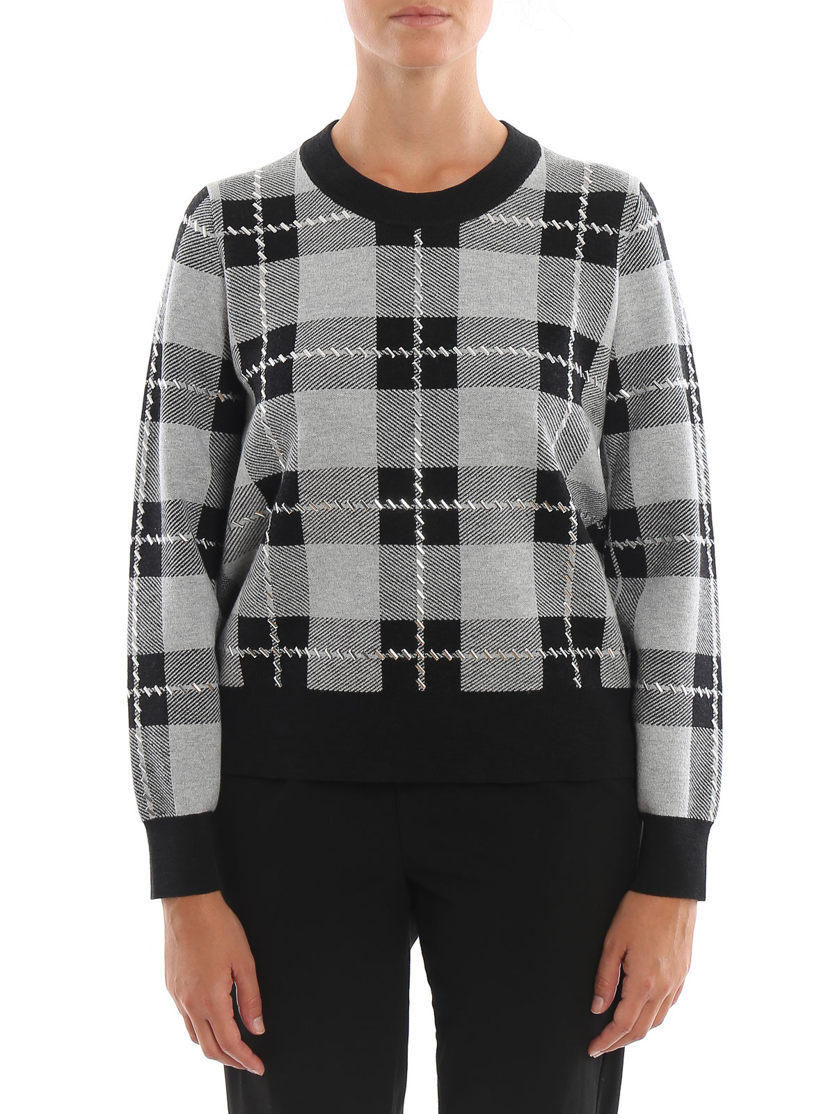 Maxi tartan motif cotton and wool sweater MU96NZJBYM036 (MICHAEL KORS / ニット・セーター・カーディガン ) | MICHAEL KORS (マイケル・コース)(2)
