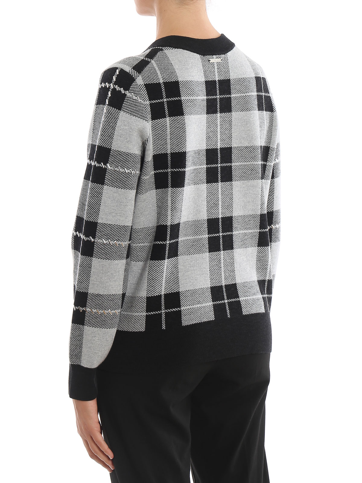 Maxi tartan motif cotton and wool sweater MU96NZJBYM036 (MICHAEL KORS / ニット・セーター・カーディガン ) | MICHAEL KORS (マイケル・コース)(3)