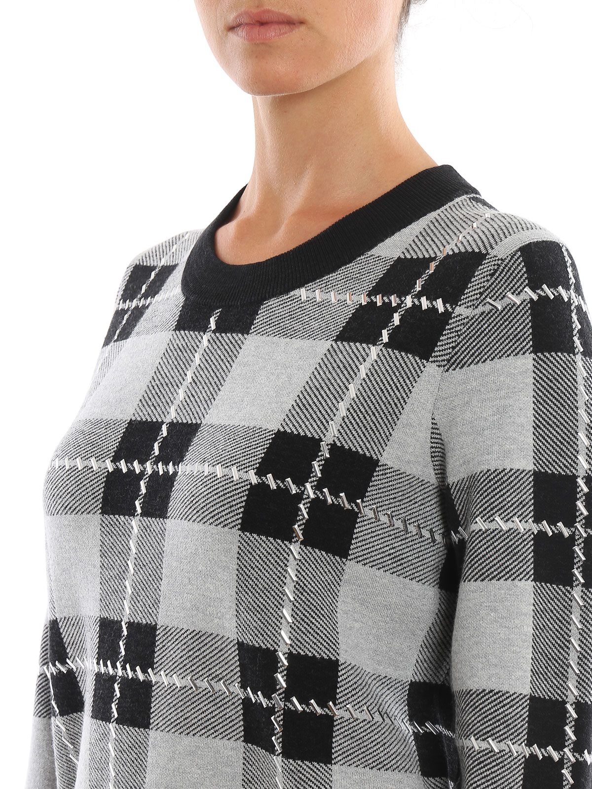 Maxi tartan motif cotton and wool sweater MU96NZJBYM036 (MICHAEL KORS / ニット・セーター・カーディガン ) | MICHAEL KORS (マイケル・コース)(4)