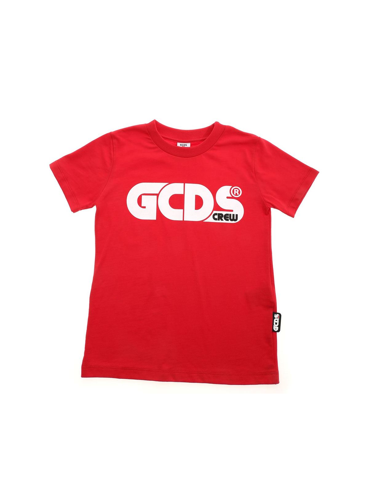 Branded T-shirt in red 027599040 (GCDS / Tシャツ・カットソー ) | GCDS (ジーシーディーエス)
