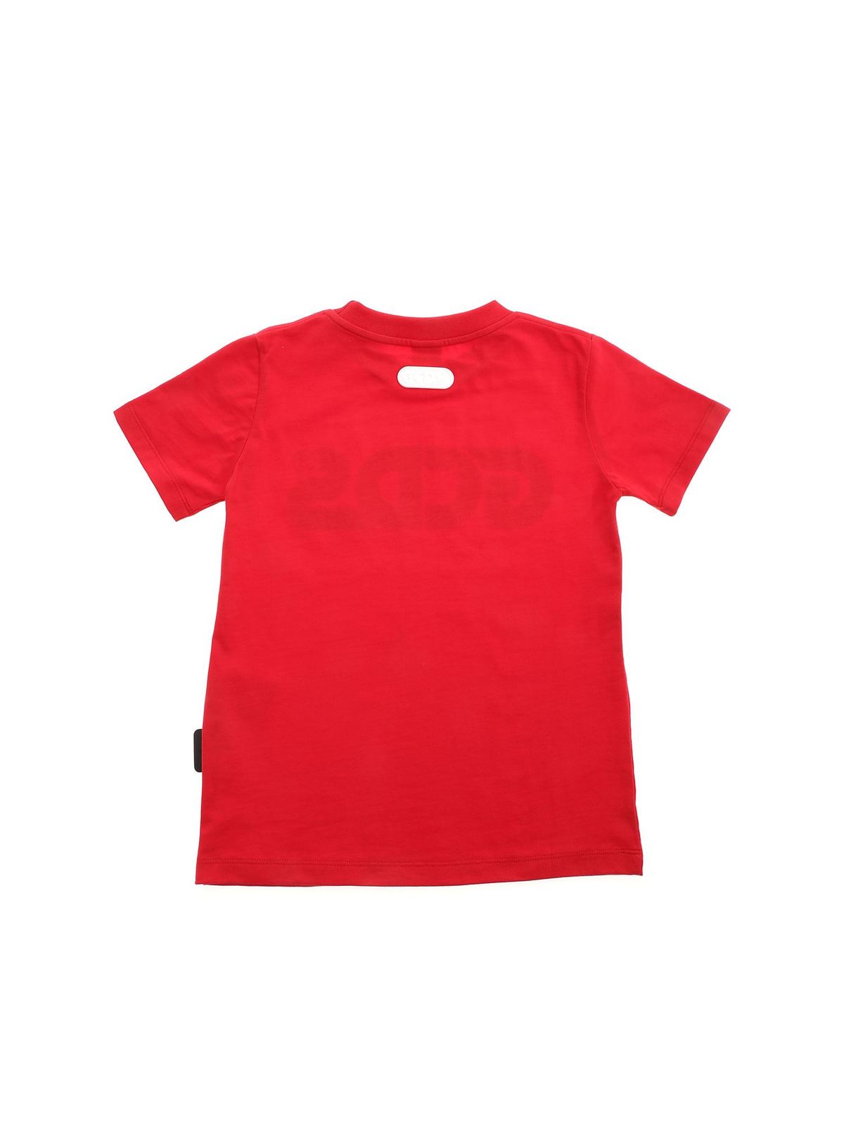 Branded T-shirt in red 027599040 (GCDS / Tシャツ・カットソー ) | GCDS (ジーシーディーエス)(1)