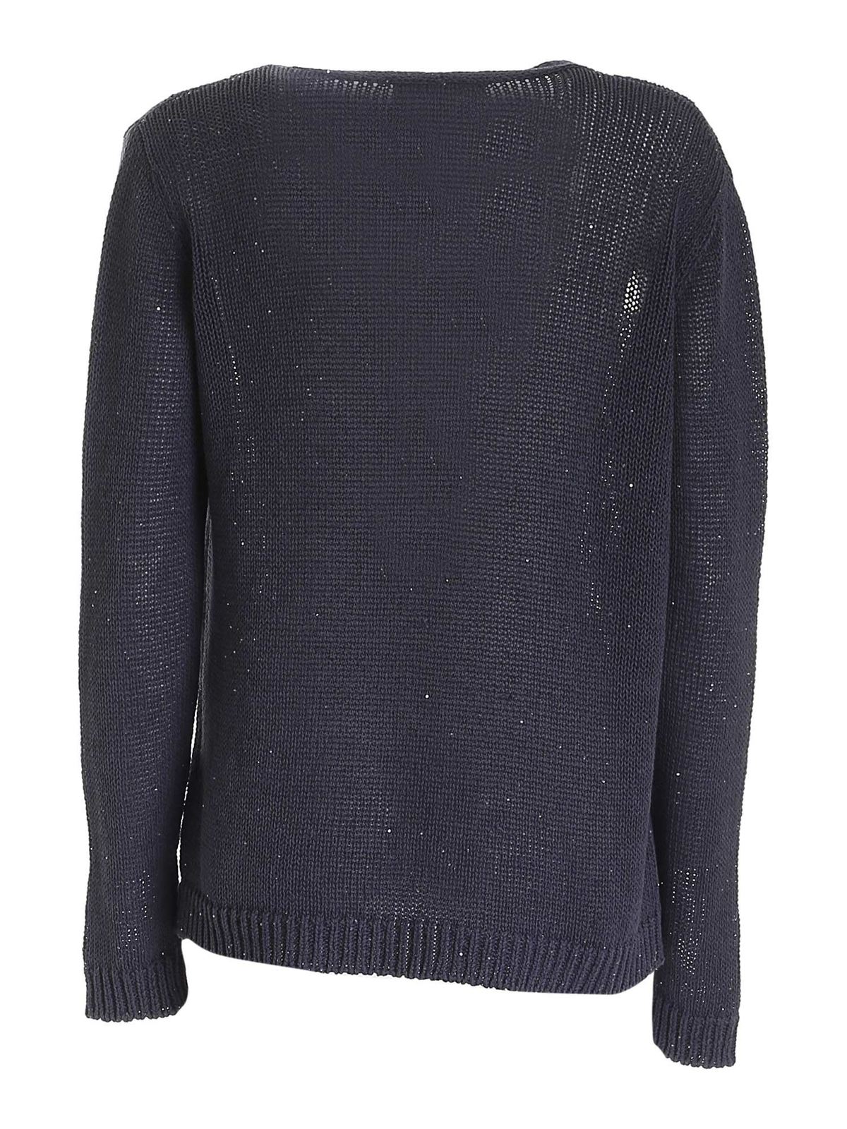 Cut-out sweater in blue MAD271B646D2735128 (FABIANA FILIPPI / ニット・セーター・カーディガン ) | FABIANA FILIPPI (ファビアナフィリッピ)(1)