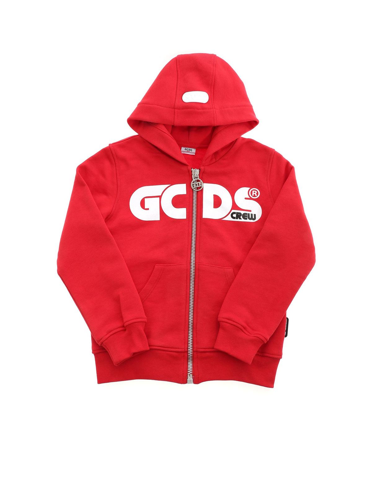 GCDS zipped sweatshirt in red 027596040 (GCDS / スウェット・フーディー ) | GCDS (ジーシーディーエス)