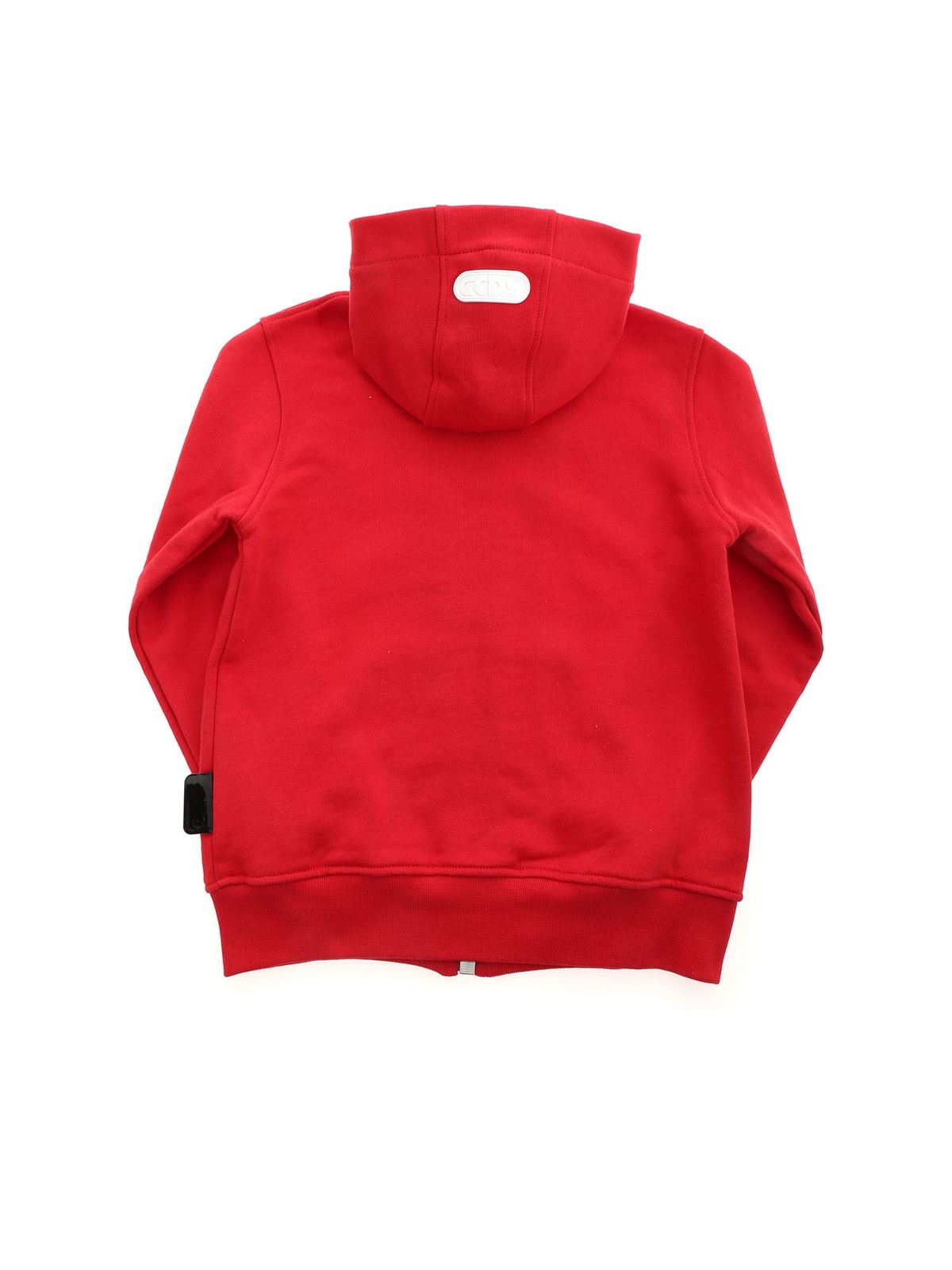 GCDS zipped sweatshirt in red 027596040 (GCDS / スウェット・フーディー ) | GCDS (ジーシーディーエス)(1)
