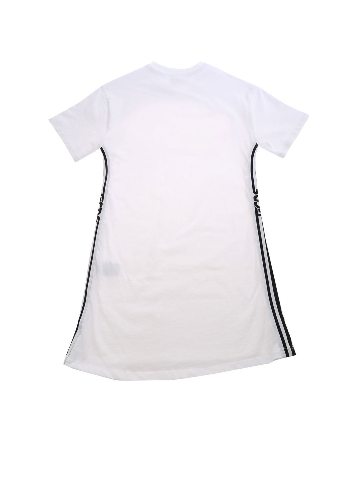 Fuchsia logo dress in white 027662001 (GCDS / ワンピース・ドレス・オールインワン ) | GCDS (ジーシーディーエス)(1)