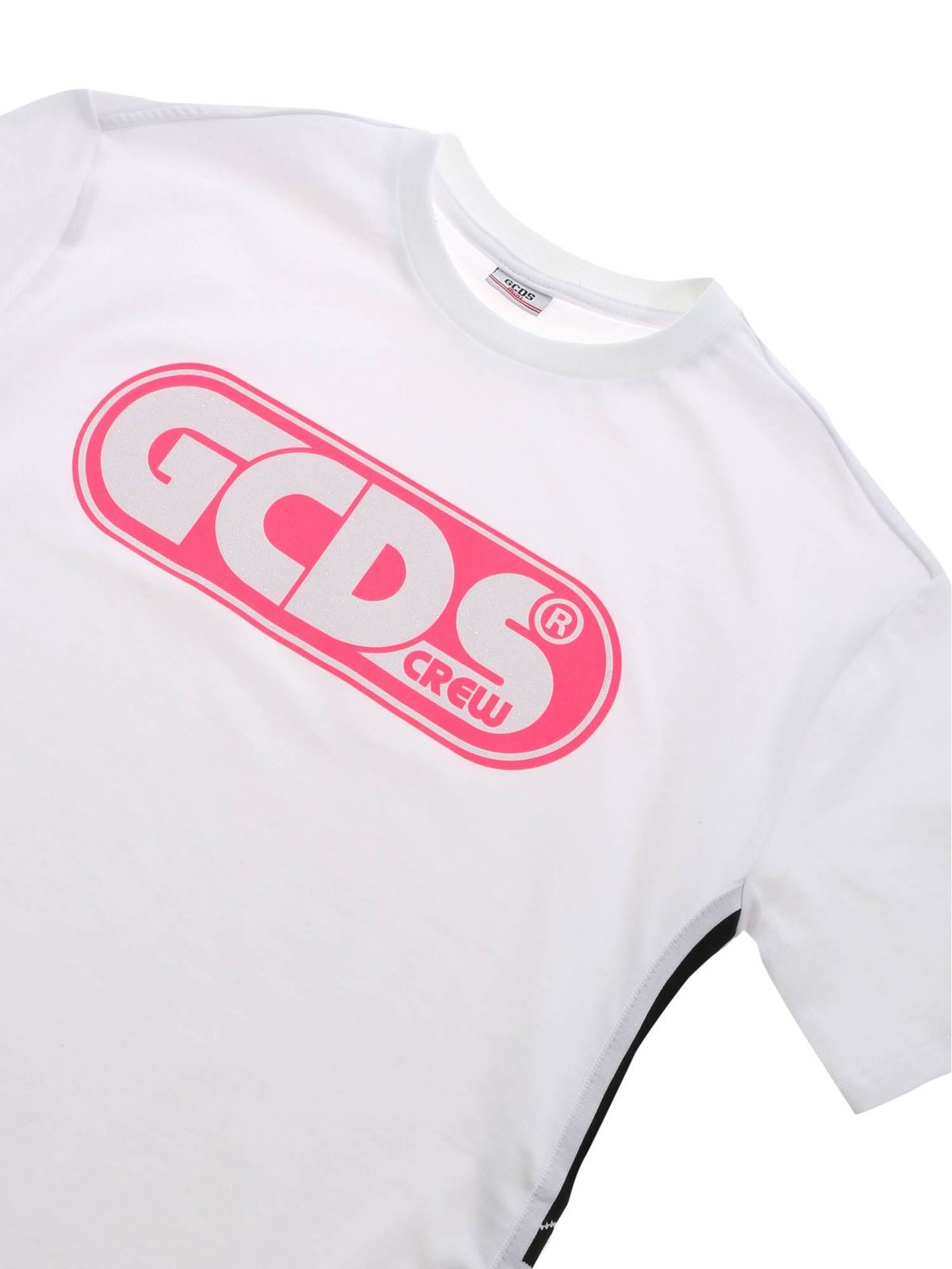 Fuchsia logo dress in white 027662001 (GCDS / ワンピース・ドレス・オールインワン ) | GCDS (ジーシーディーエス)(2)
