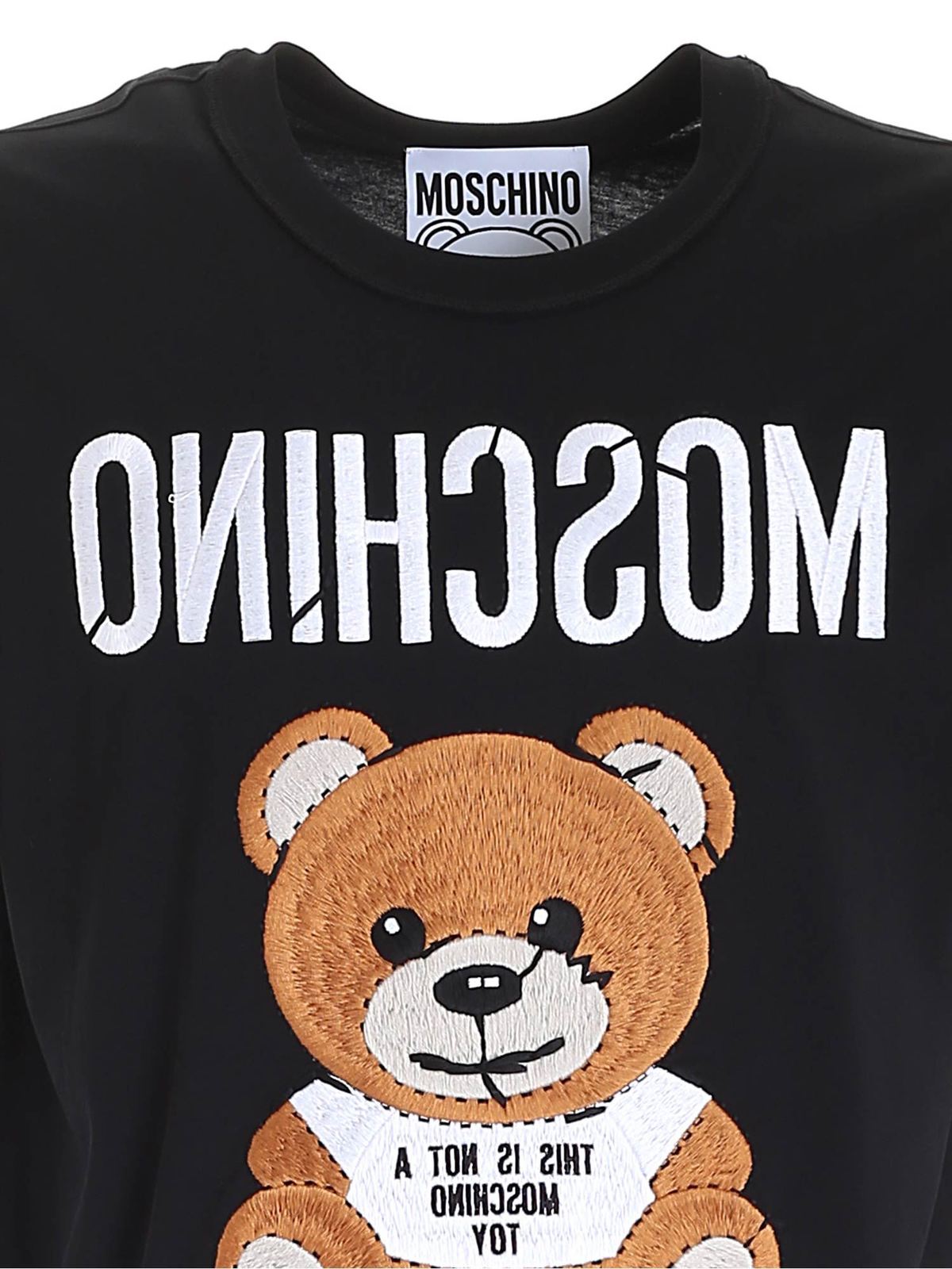 Embroidery T-shirt in black 077402401555 (MOSCHINO / Tシャツ・カットソー ) | MOSCHINO (モスキーノ)(2)