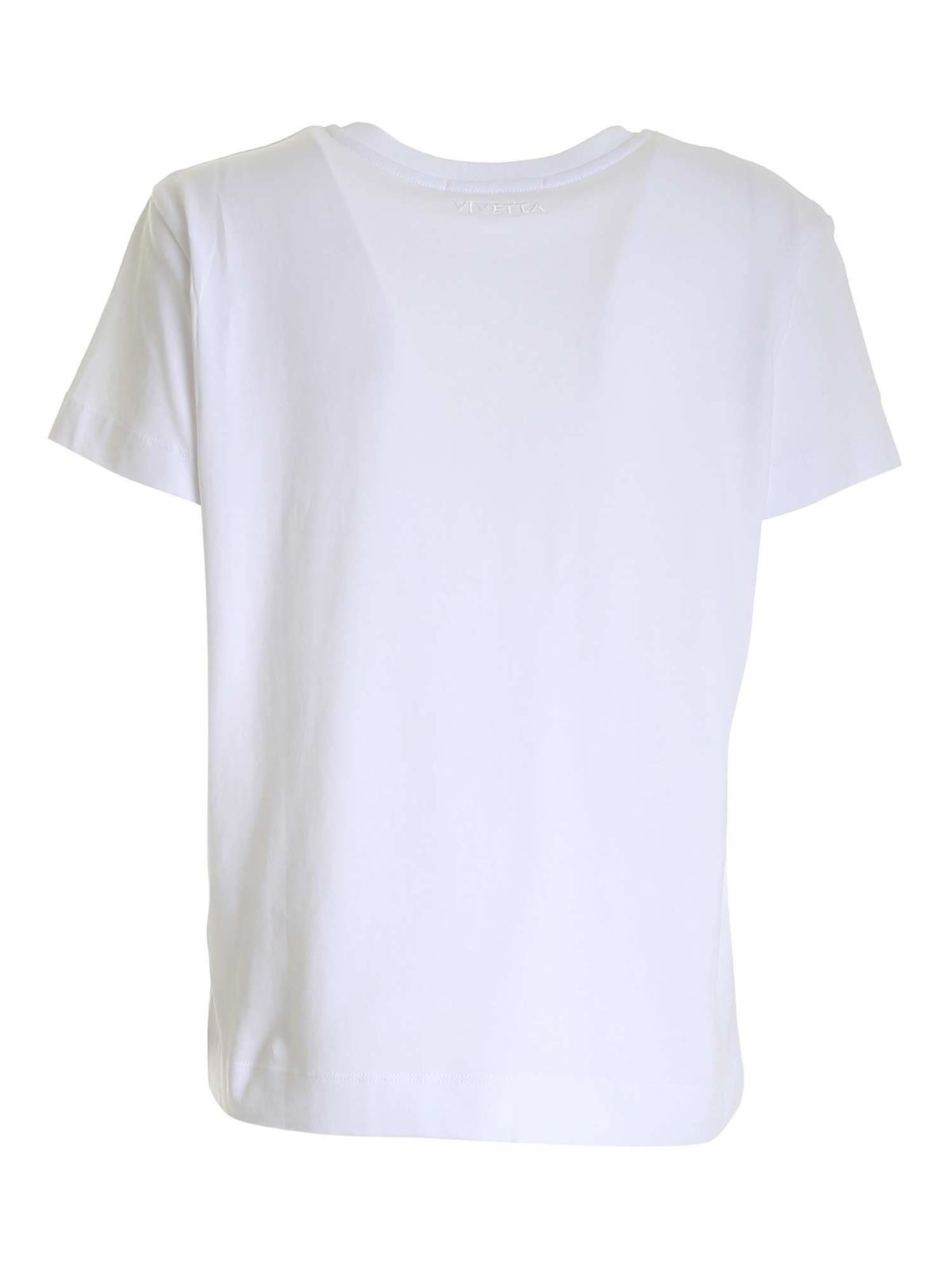 Decoration detail T-shirt in white 21EV2S0F03169531101 (VIVETTA / Tシャツ・カットソー ) | VIVETTA (ヴィヴェッタ)(1)