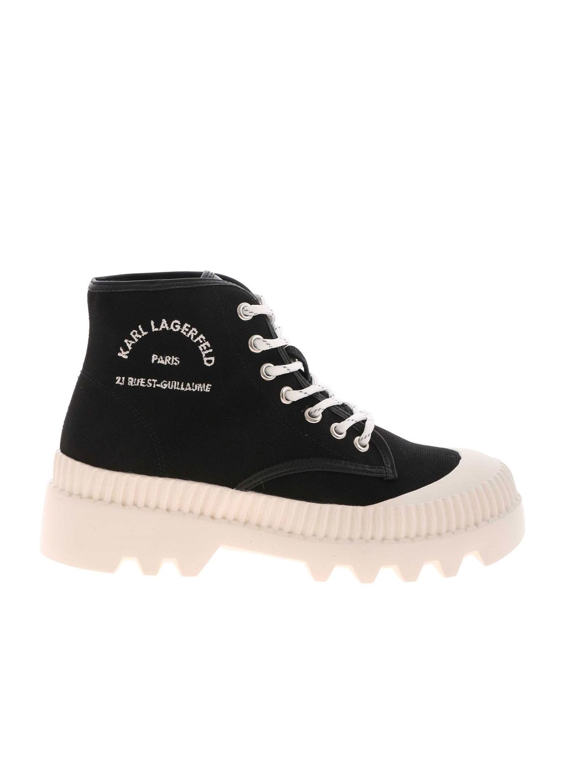 Logo embroidery sneakers in black KL42541900 (KARL LAGERFELD / スニーカー ) | KARL LAGERFELD (カール・ラガーフェルド)
