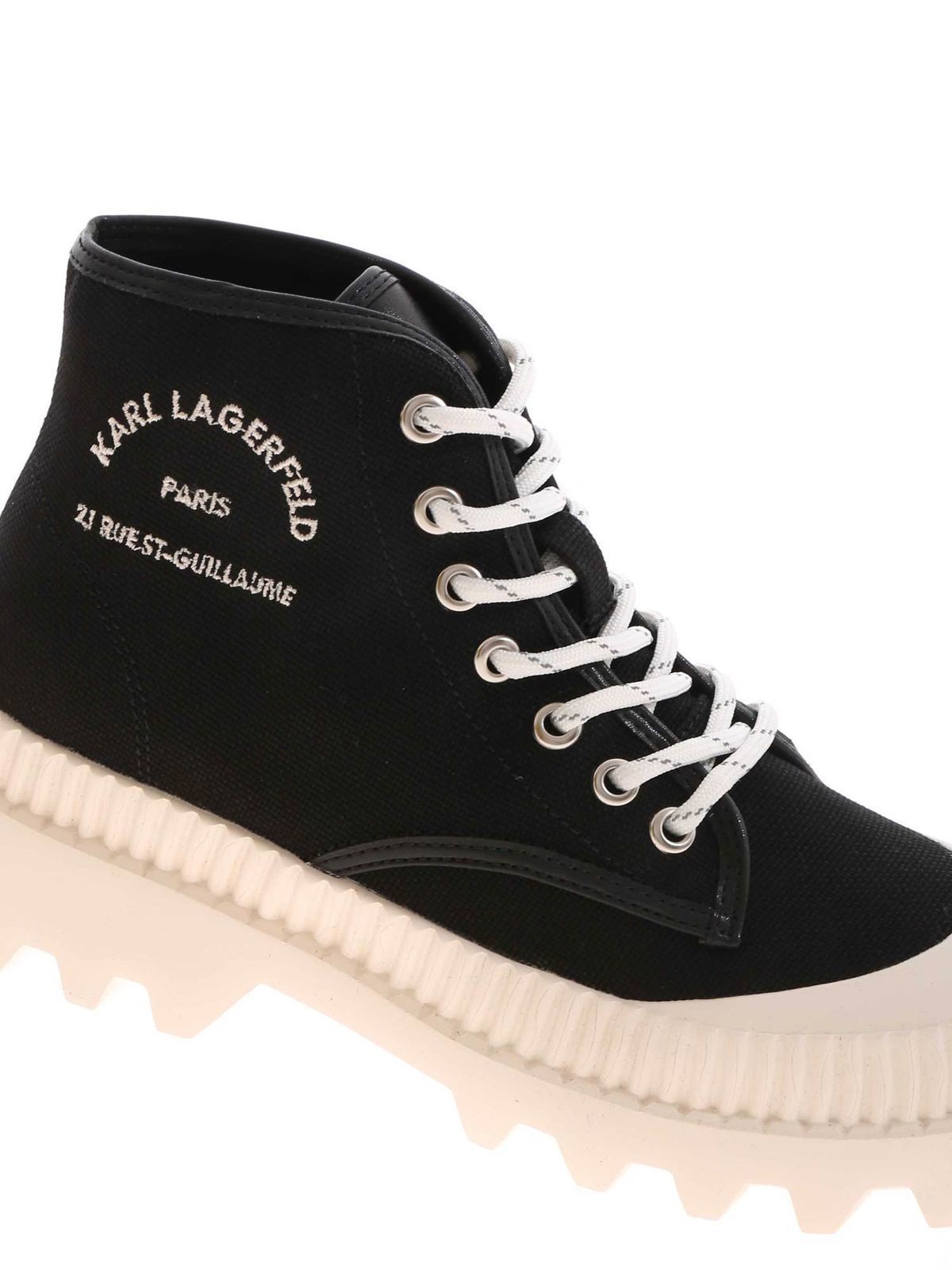Logo embroidery sneakers in black KL42541900 (KARL LAGERFELD / スニーカー ) | KARL LAGERFELD (カール・ラガーフェルド)(3)