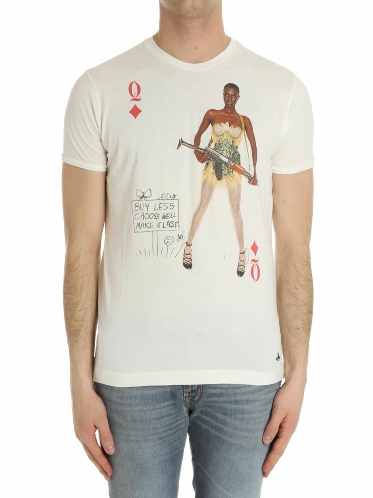 White t-shirt with woman print S25GC0383S22634101 (Vivienne Westwood / Tシャツ・カットソー ) | Vivienne Westwood (ヴィヴィアン・ウェストウッド)