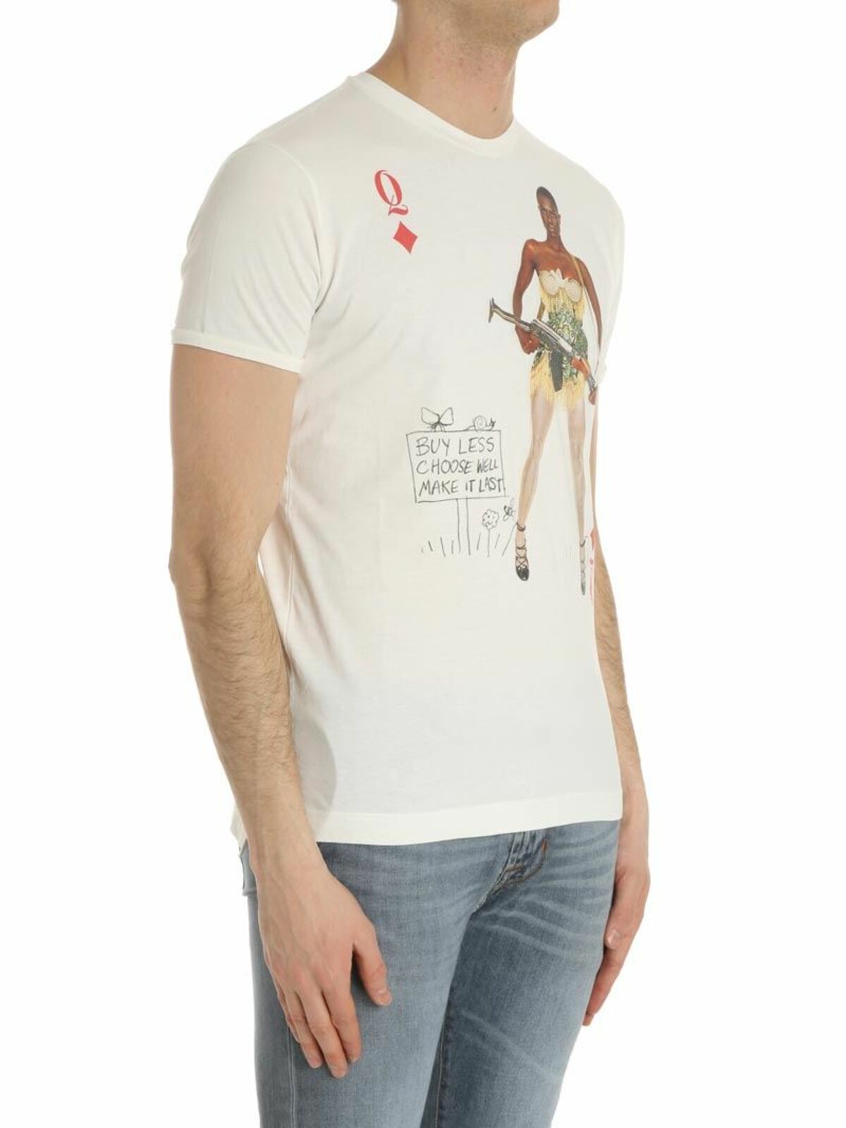 White t-shirt with woman print S25GC0383S22634101 (Vivienne Westwood / Tシャツ・カットソー ) | Vivienne Westwood (ヴィヴィアン・ウェストウッド)(1)