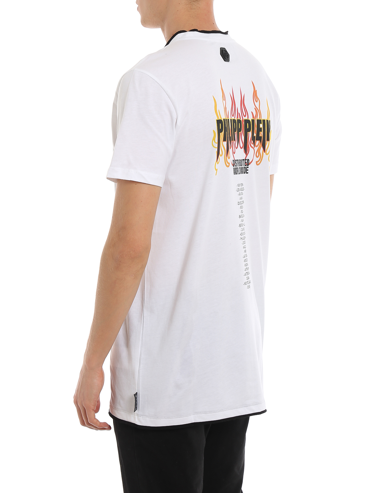 Flame crystal logo white T-shirt F19CMTK3662PJY002N01 (PHILIPP PLEIN / Tシャツ・カットソー ) | PHILIPP PLEIN (フィリップ プレイン)(3)