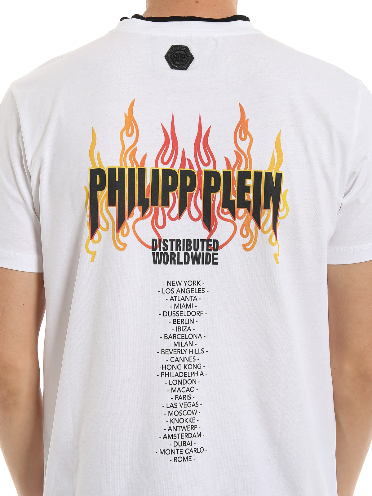 Flame crystal logo white T-shirt F19CMTK3662PJY002N01 (PHILIPP PLEIN / Tシャツ・カットソー ) | PHILIPP PLEIN (フィリップ プレイン)(4)