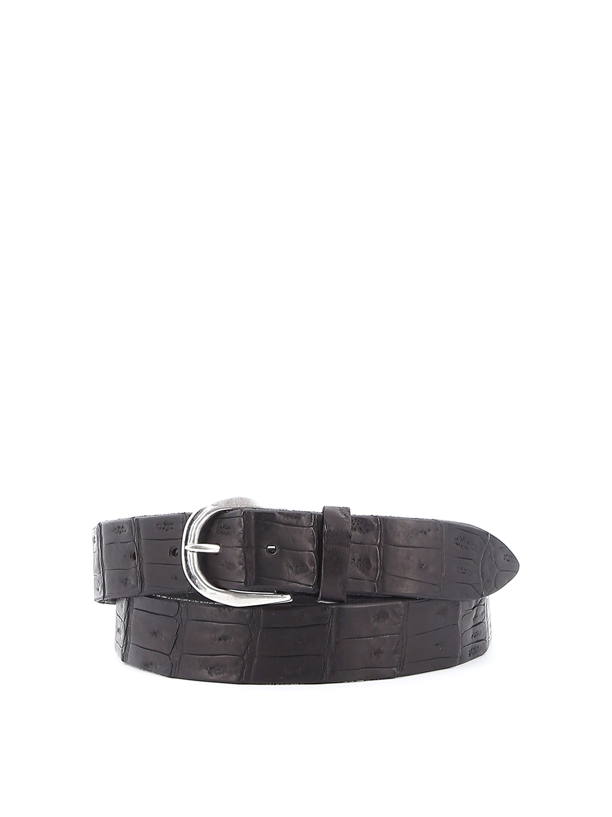 Croco print leather belt U07642COCCONERO (ORCIANI / ベルト・サスペンダー ) | ORCIANI (オルチアーニ)