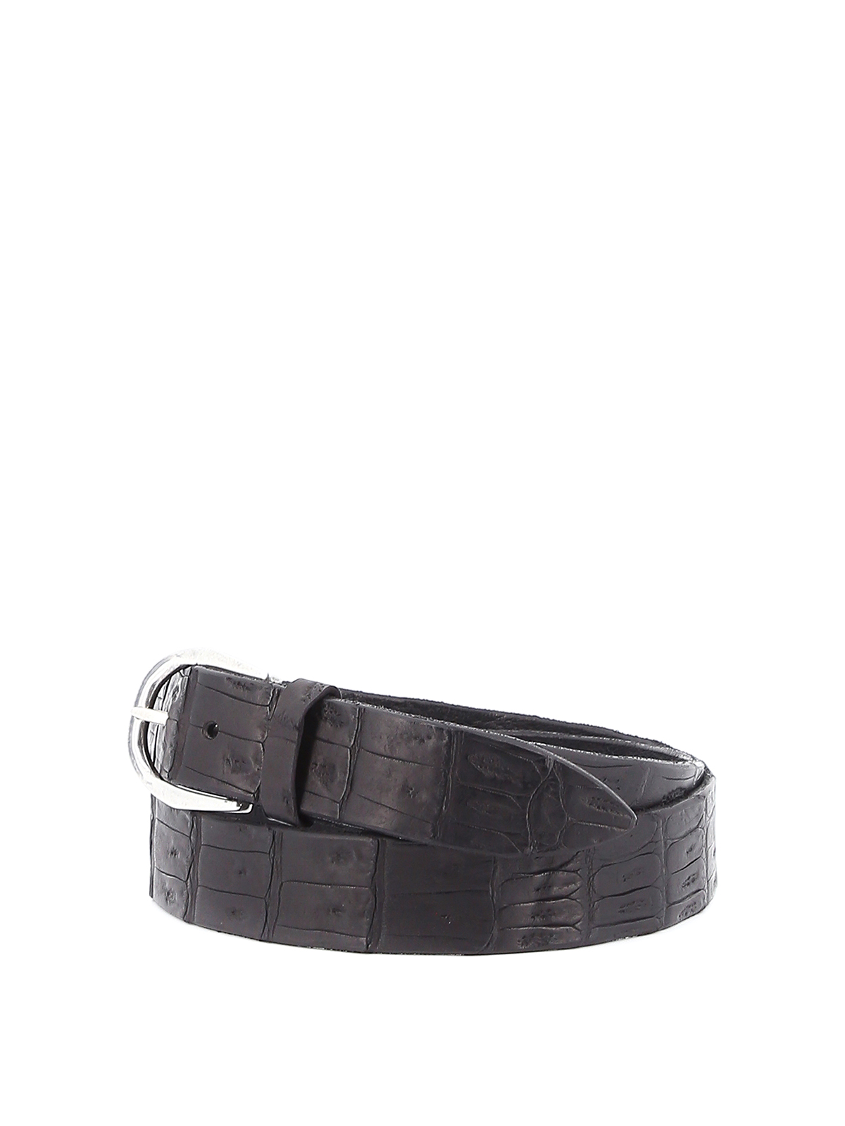 Croco print leather belt U07642COCCONERO (ORCIANI / ベルト・サスペンダー ) | ORCIANI (オルチアーニ)(1)