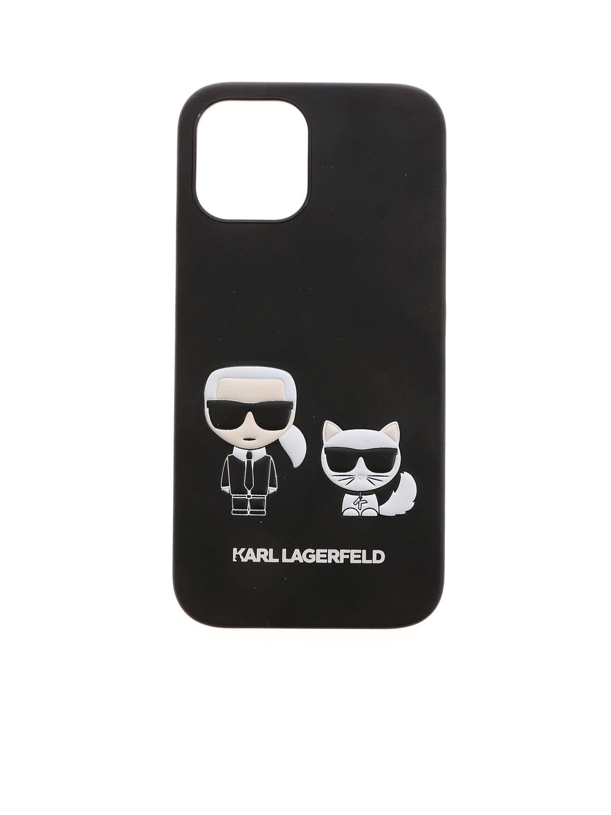 Karl and Choupette IPhone 12Pro Max cover CG200025BLACK (KARL LAGERFELD / テックアイテム ) | KARL LAGERFELD (カール・ラガーフェルド)