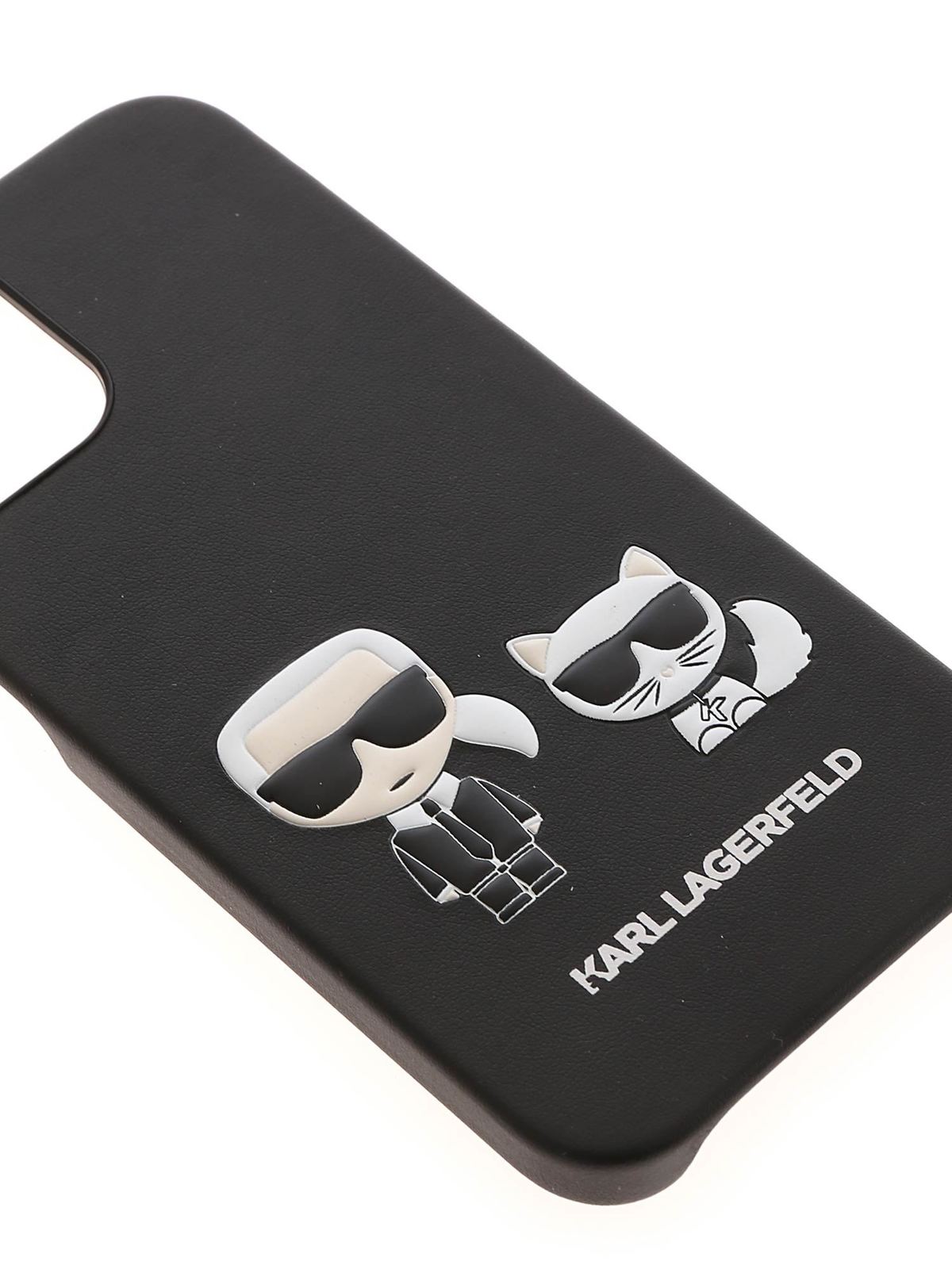 Karl and Choupette IPhone 12Pro Max cover CG200025BLACK (KARL LAGERFELD / テックアイテム ) | KARL LAGERFELD (カール・ラガーフェルド)(2)