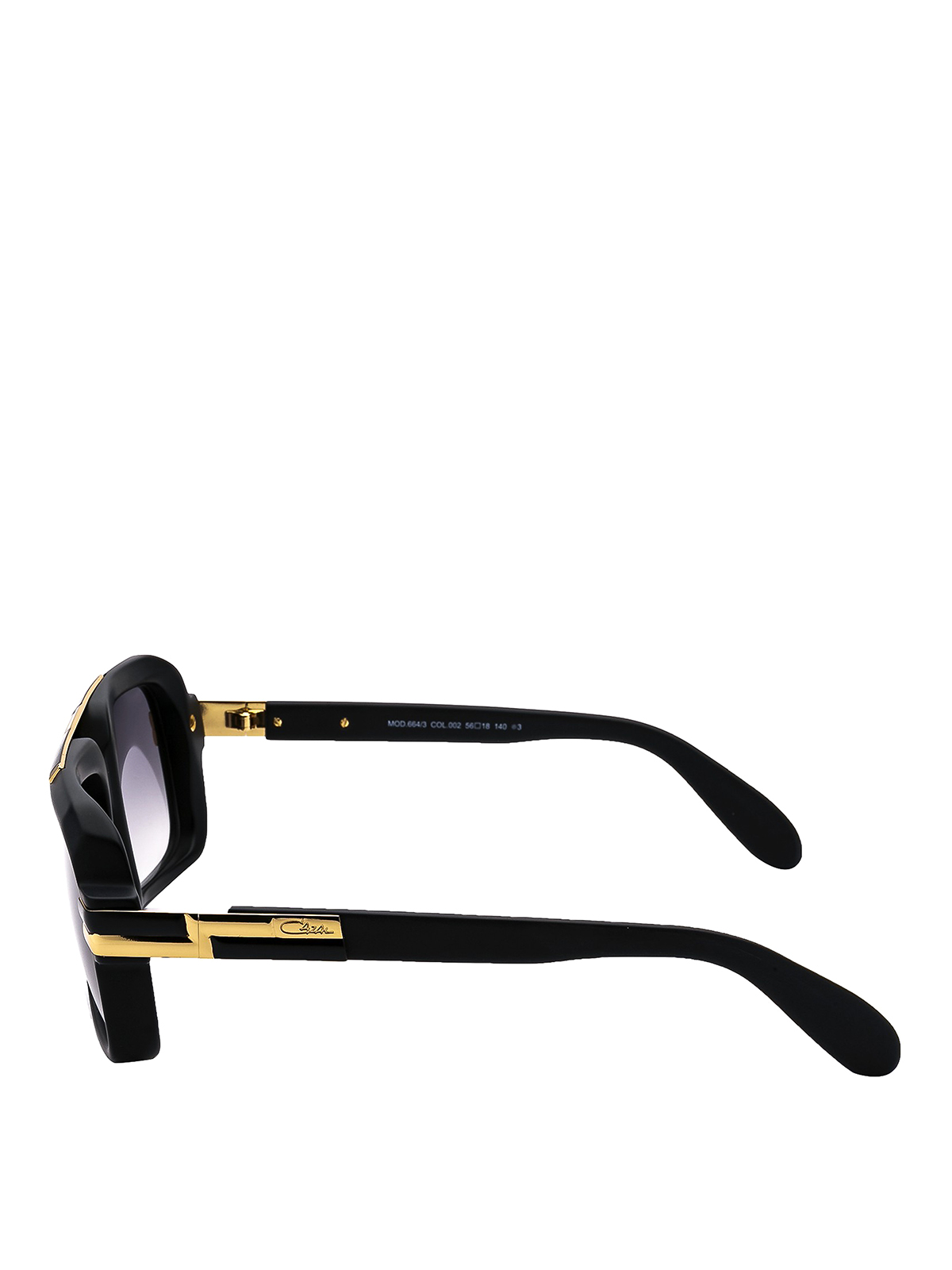 Gold-tone detailed matte black sunglasses MOD6643002 (CAZAL / サングラス・アイウェア ) | CAZAL (カザール)(1)