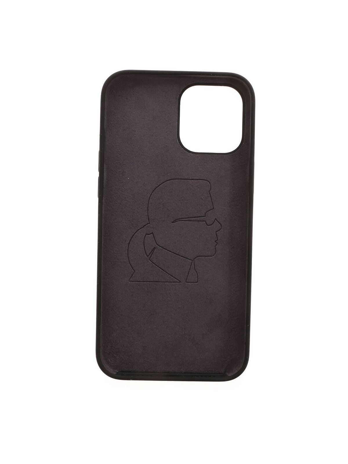 K Ikonic IPhone 12Pro Max cover in black CG200035BLACK (KARL LAGERFELD / テックアイテム ) | KARL LAGERFELD (カール・ラガーフェルド)(1)