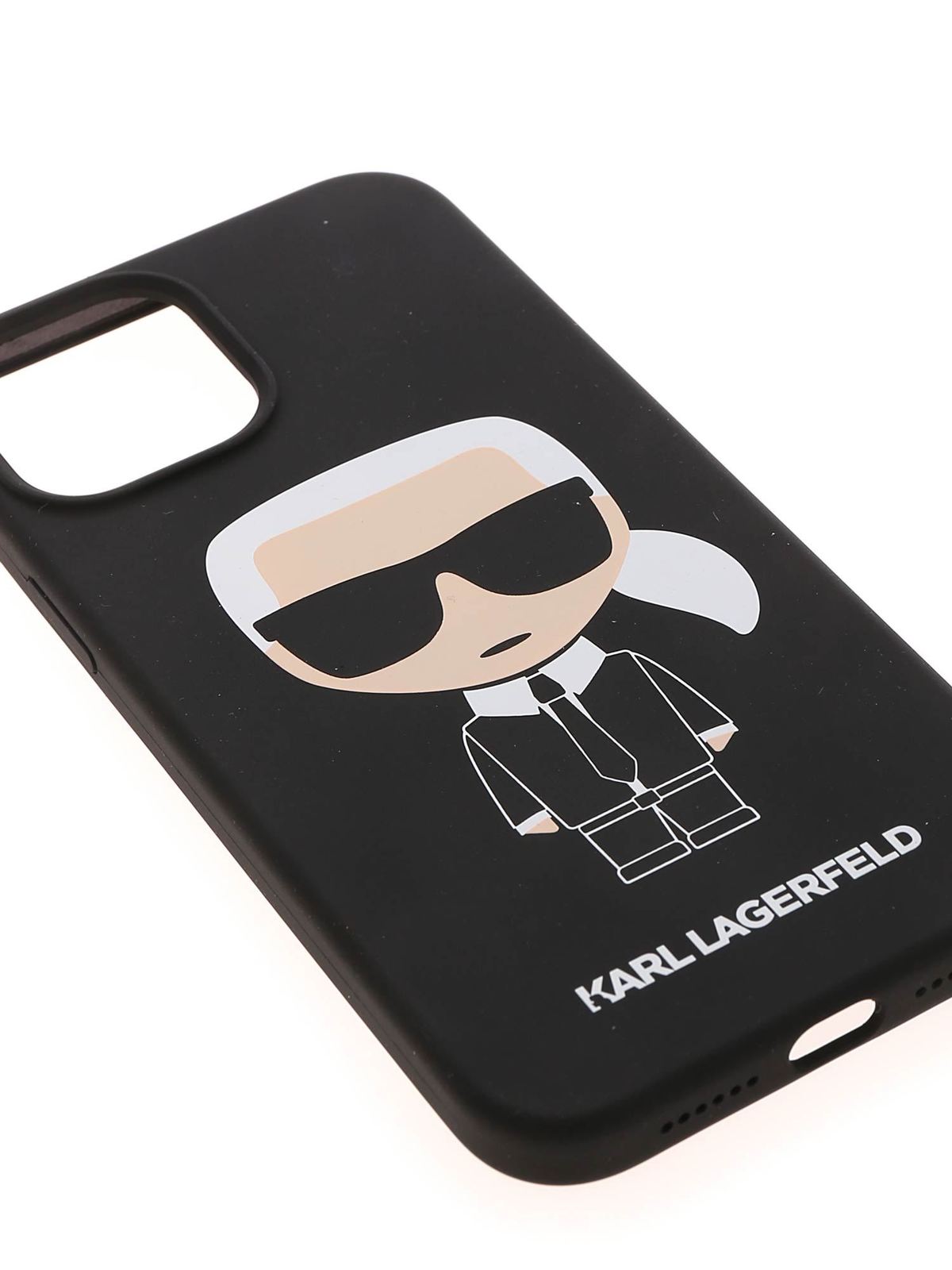 K Ikonic IPhone 12Pro Max cover in black CG200035BLACK (KARL LAGERFELD / テックアイテム ) | KARL LAGERFELD (カール・ラガーフェルド)(2)