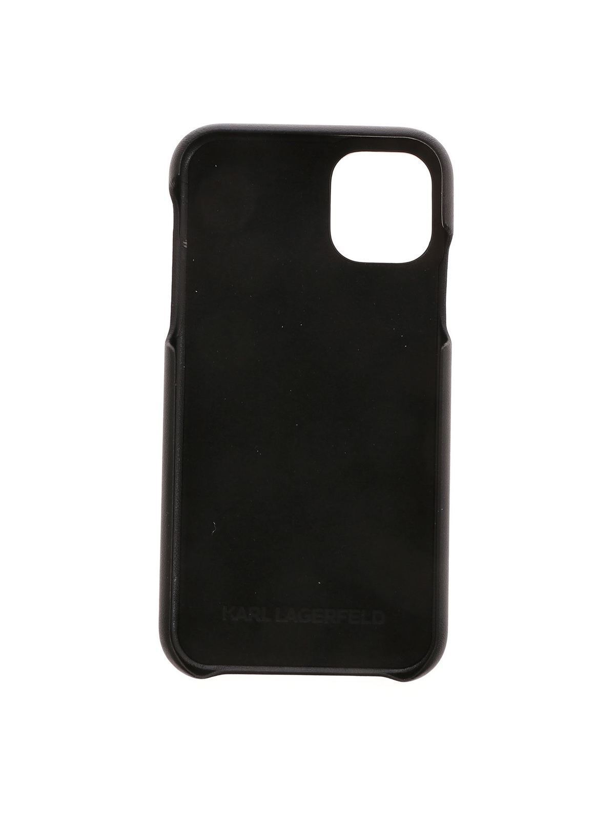 Karl and Choupette iPhone 11 cover in black CG200021BLACK (KARL LAGERFELD / テックアイテム ) | KARL LAGERFELD (カール・ラガーフェルド)(1)