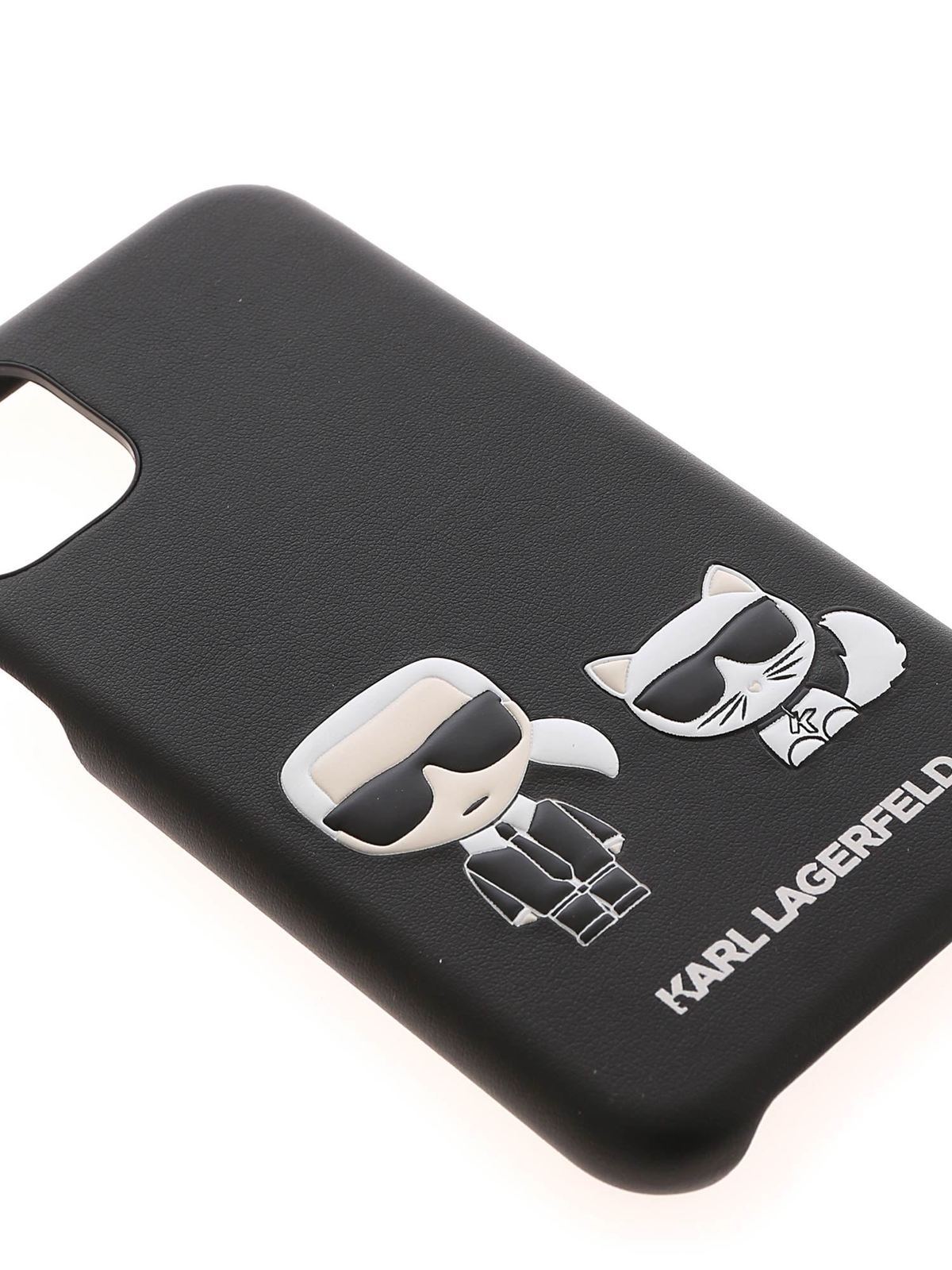 Karl and Choupette iPhone 11 cover in black CG200021BLACK (KARL LAGERFELD / テックアイテム ) | KARL LAGERFELD (カール・ラガーフェルド)(2)