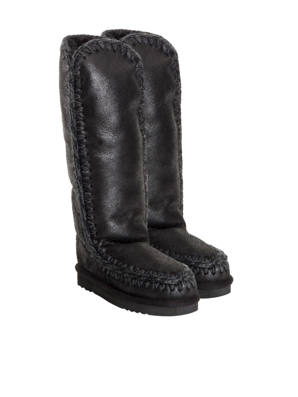 Tall Eskimo boots in black MUFW101002BCBKG (mou / ブーツ ) | mou (ムー)