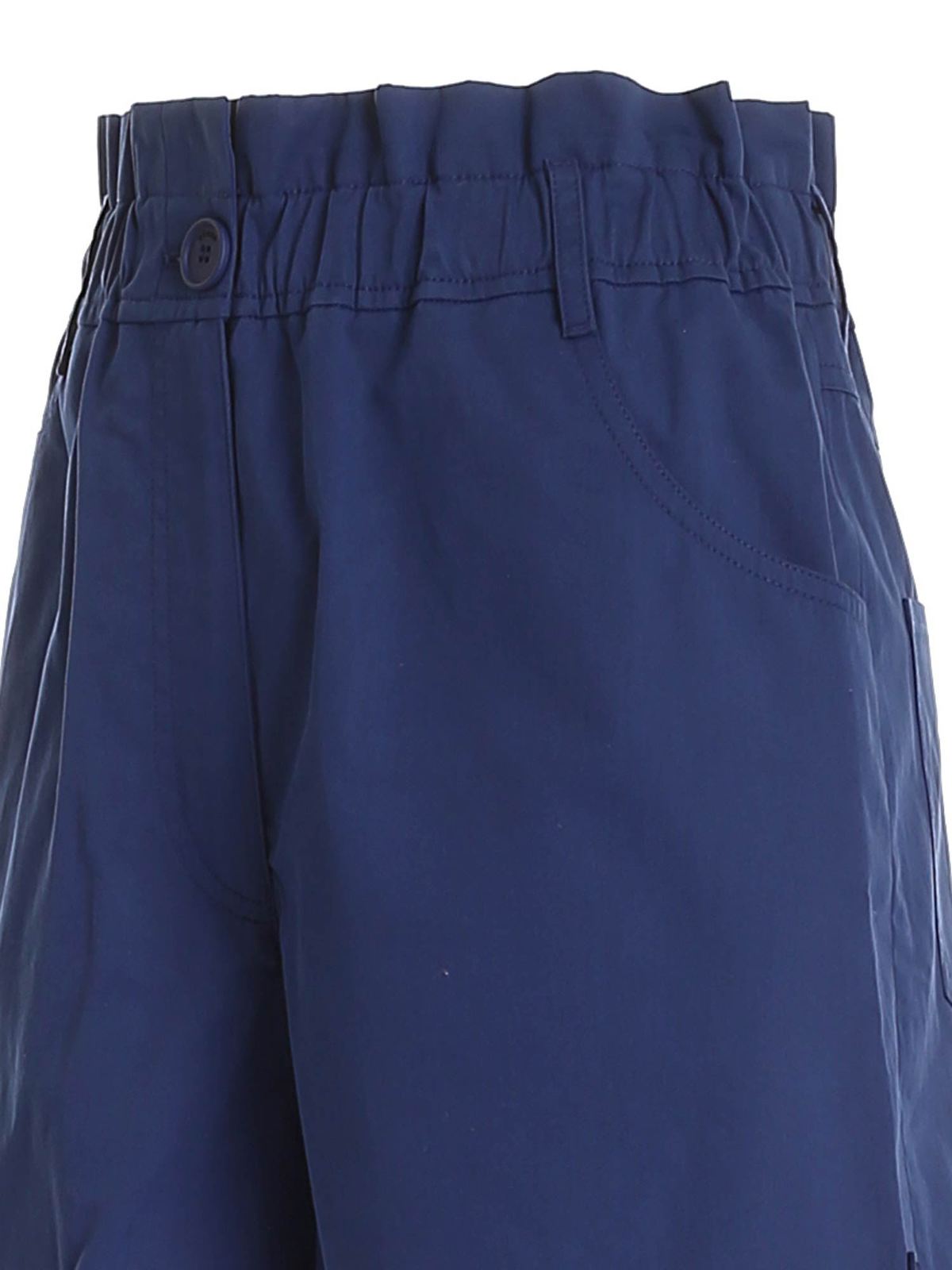 High-waisted shorts in blue FB52SH0539DG78 (KENZO / ショートパンツ ) | KENZO (ケンゾー)(2)