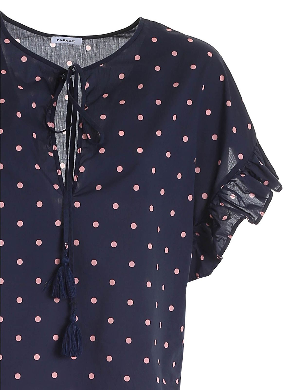 Polka dot blouse CLOISD312244812 (P.A.R.O.S.H. / シャツ・ブラウス ) | P.A.R.O.S.H. (パロッシュ)(2)