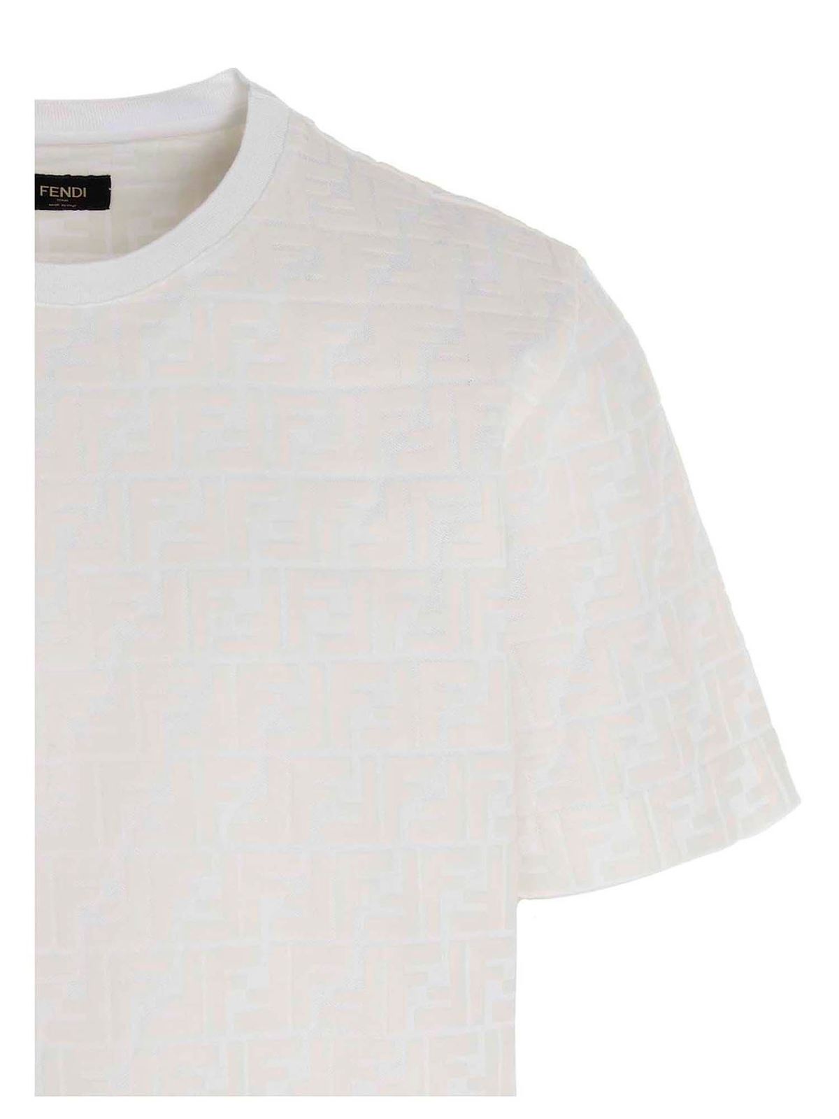 FF T-shirt in white FY0936A7D5F0GF7 (FENDI / Tシャツ・カットソー ) | FENDI (フェンディ)(2)