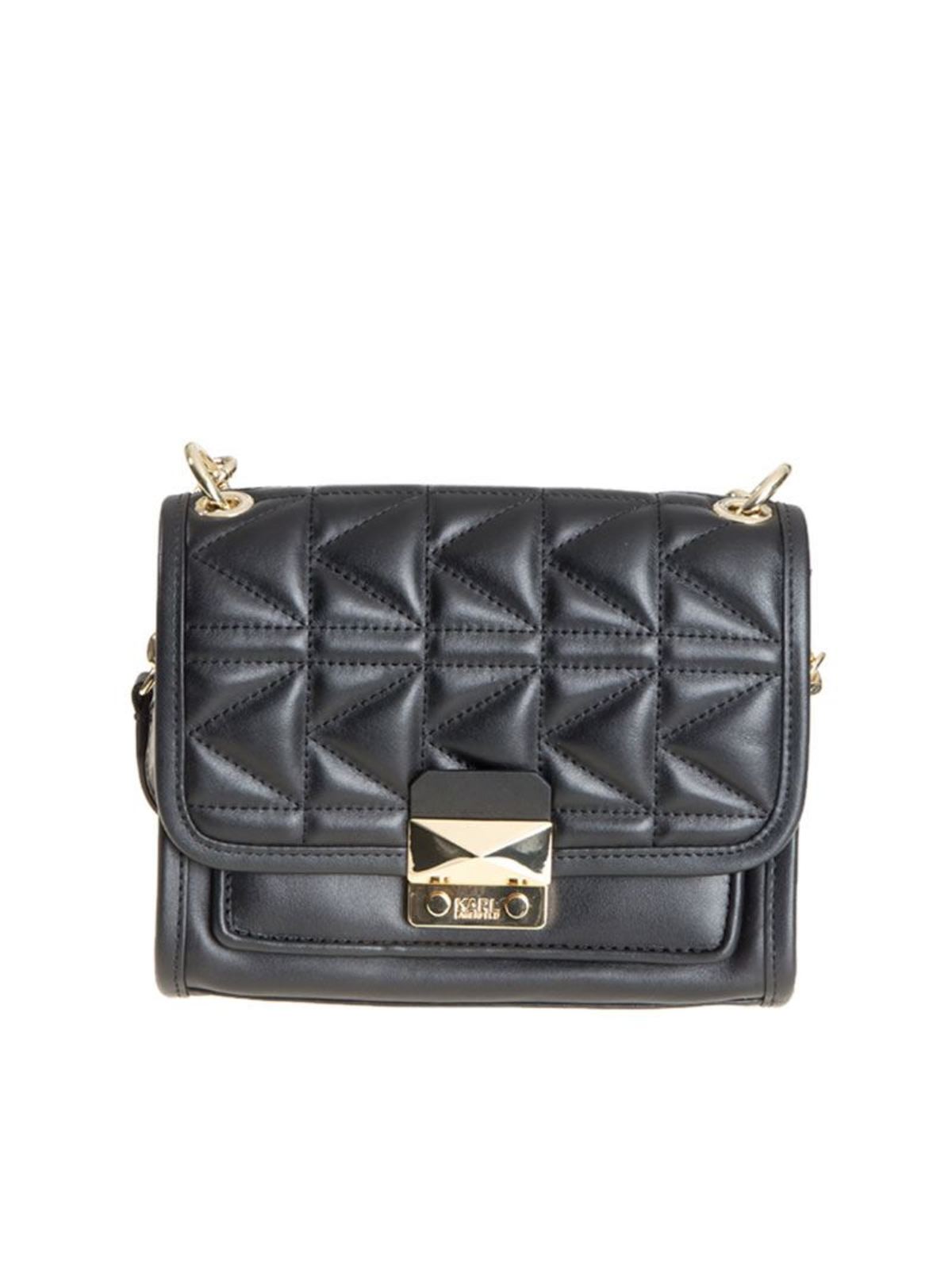 Quilted leather bag 76KW3081BLACKGOLD (KARL LAGERFELD / ハンドバッグ・ショルダーバッグ ) | KARL LAGERFELD (カール・ラガーフェルド)