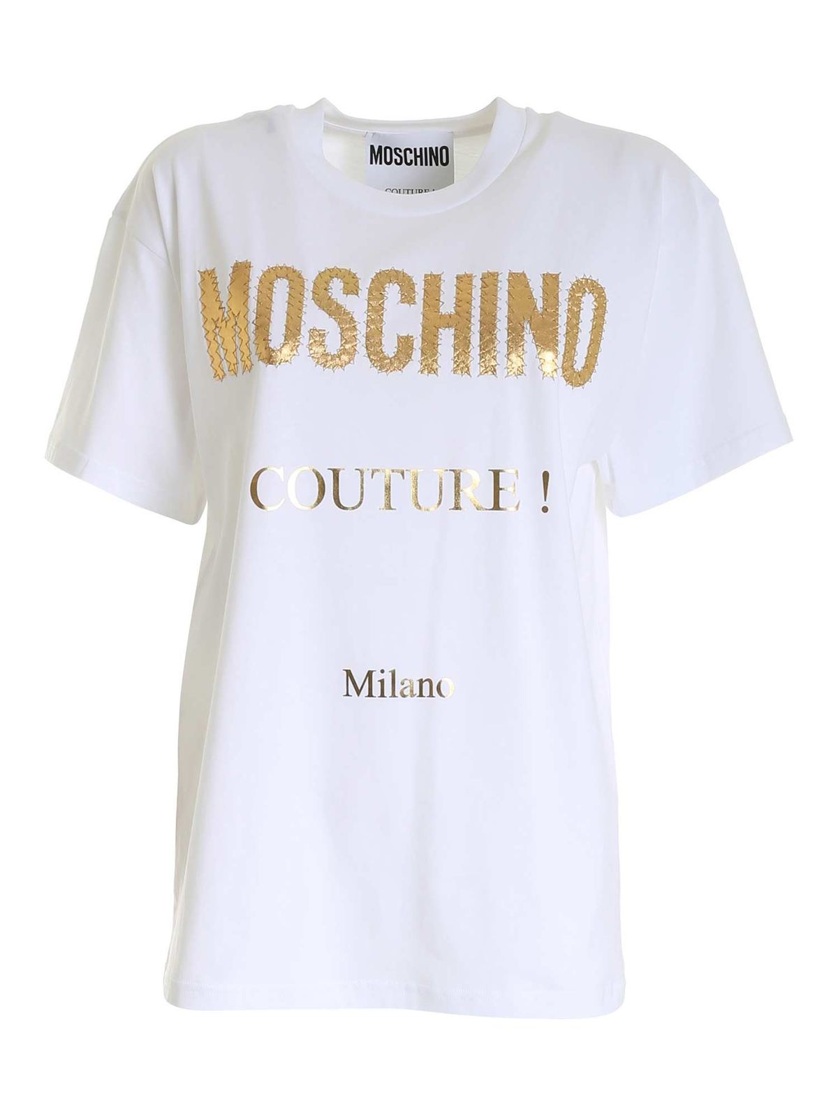 Logo T-shirt in white 071304401001 (MOSCHINO / Tシャツ・カットソー ) | MOSCHINO (モスキーノ)